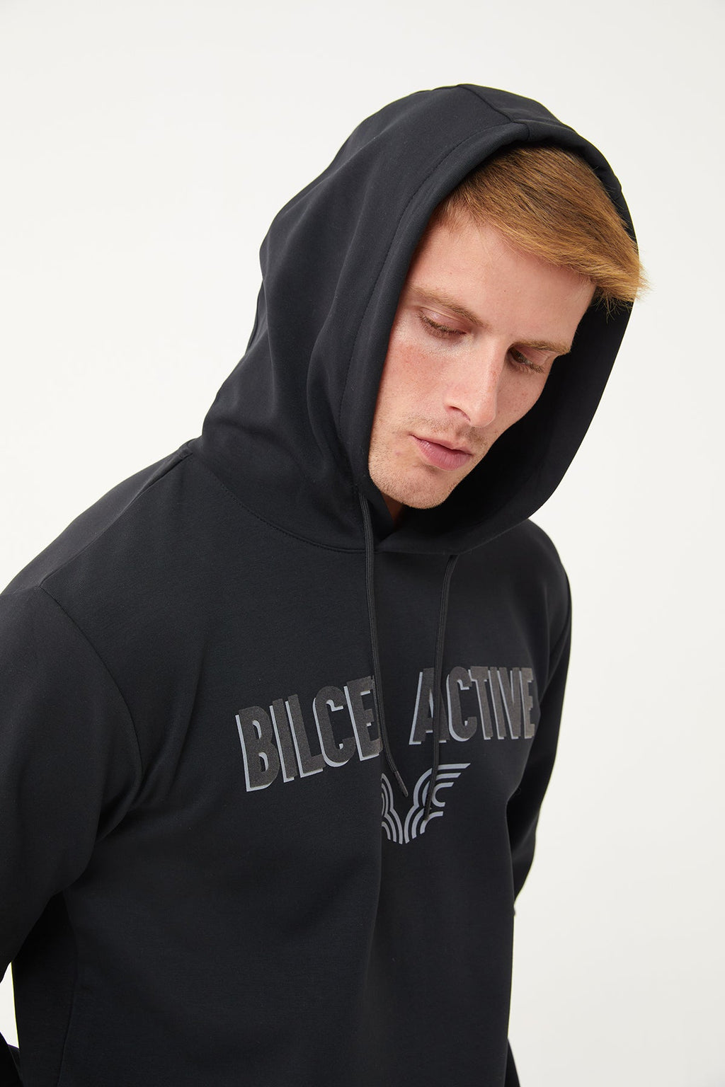 Men's Front Flock Printed Hoodie