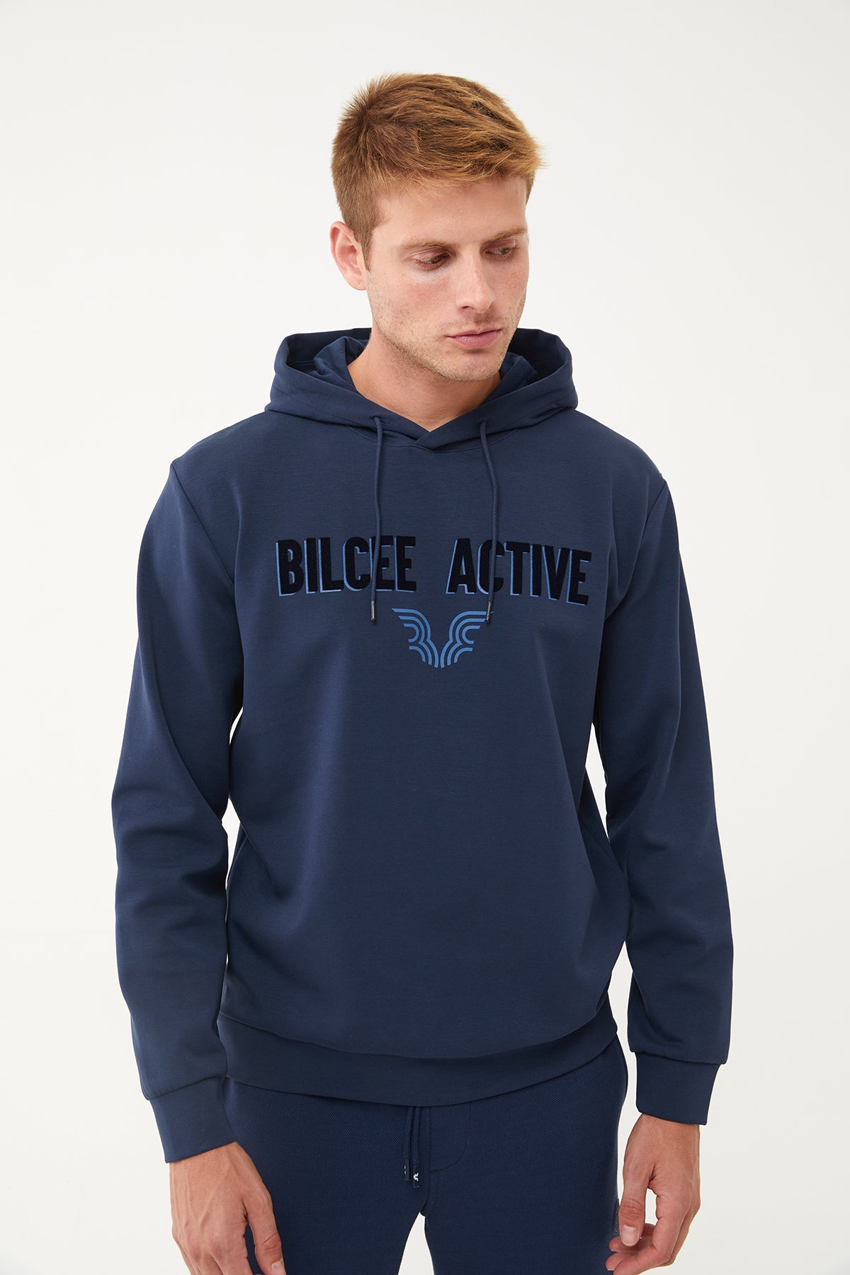 Men's Front Flock Printed Hoodie