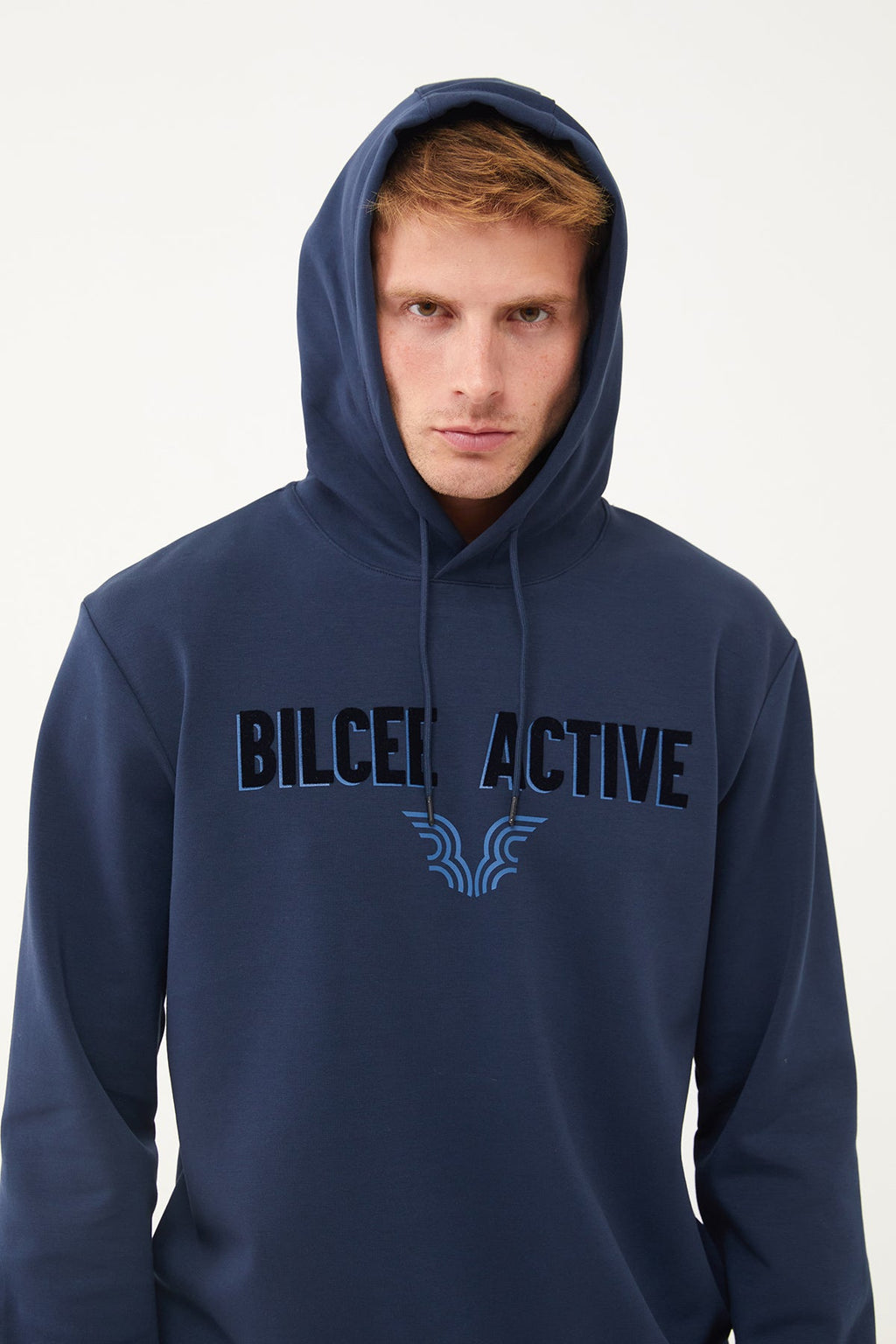 Men's Front Flock Printed Hoodie
