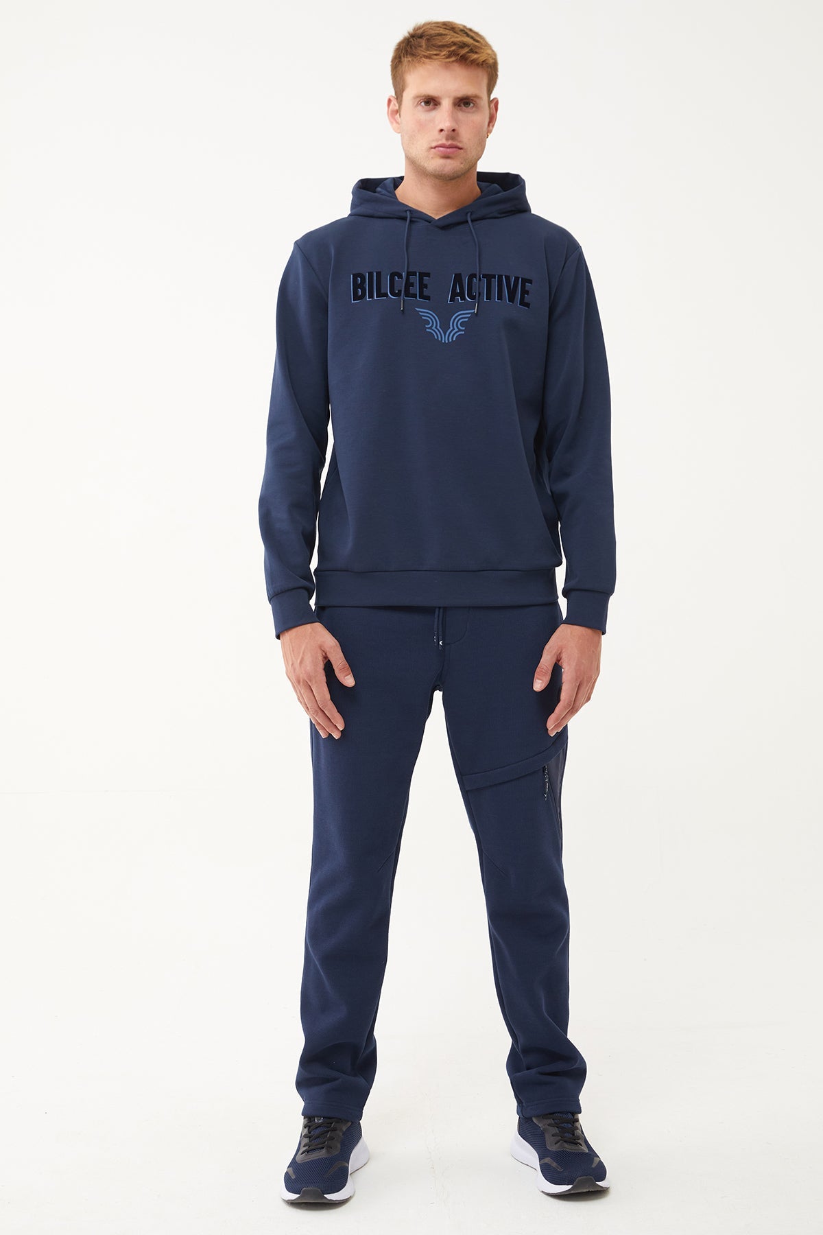 Men's Front Flock Printed Hoodie