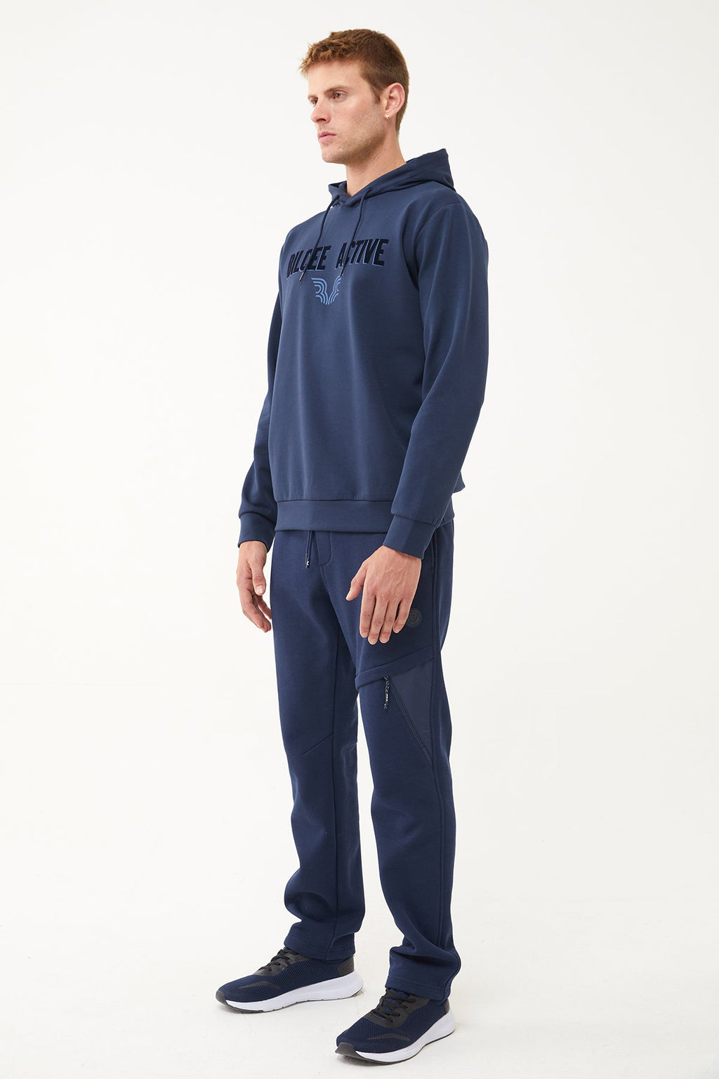 Men's Front Flock Printed Hoodie