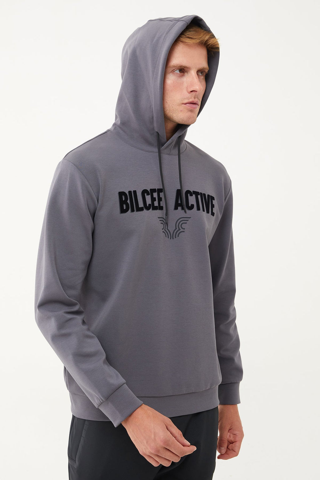 Men's Front Flock Printed Hoodie