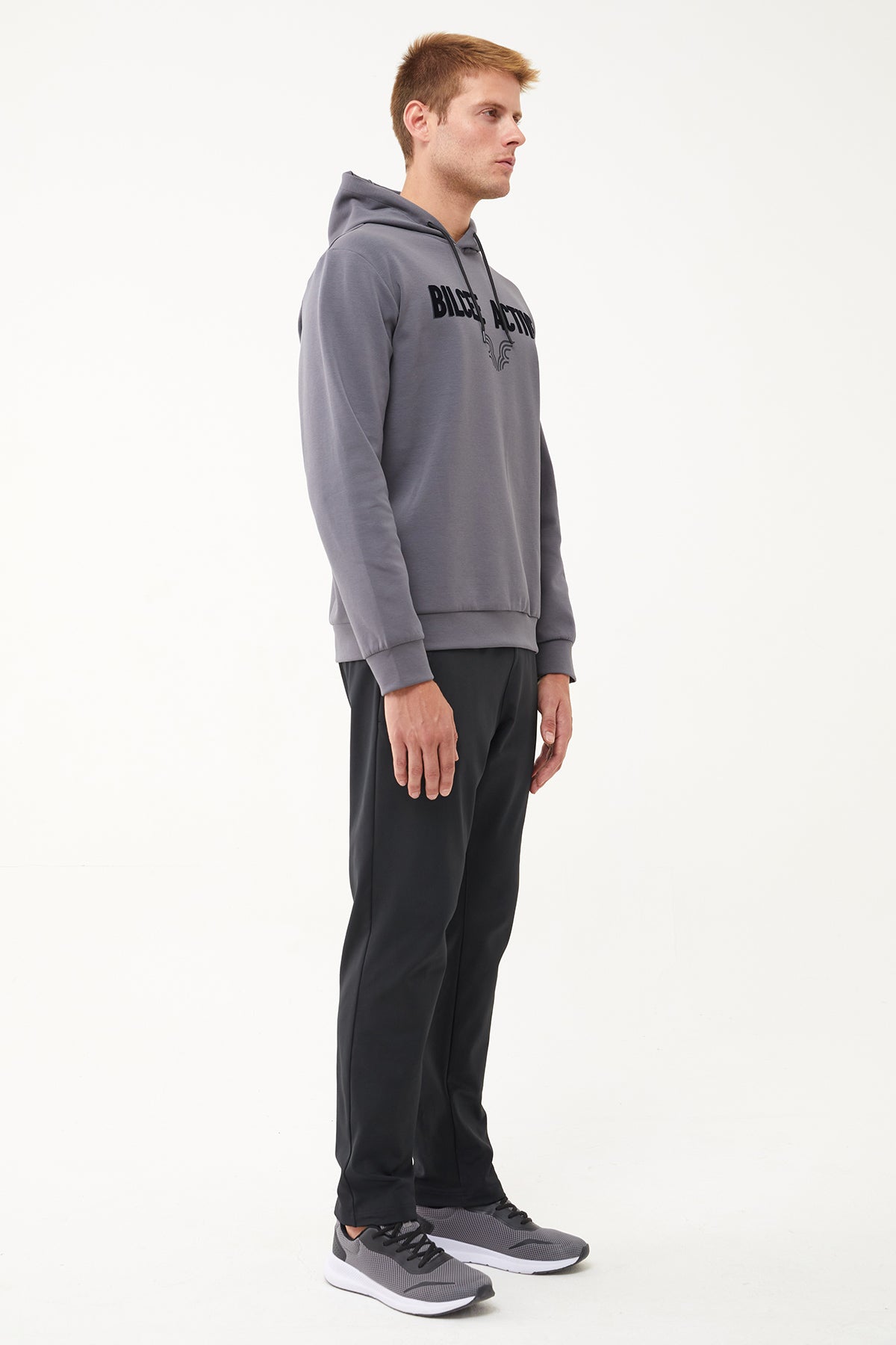 Men's Front Flock Printed Hoodie