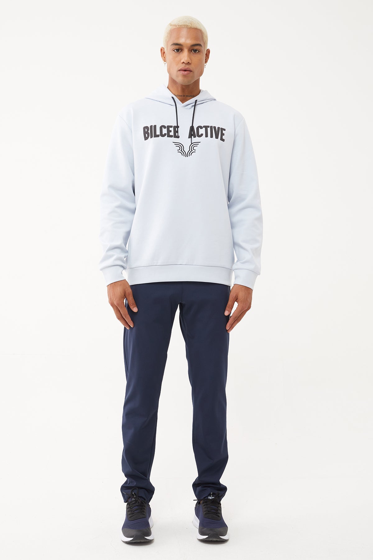 Men's Front Flock Printed Hoodie