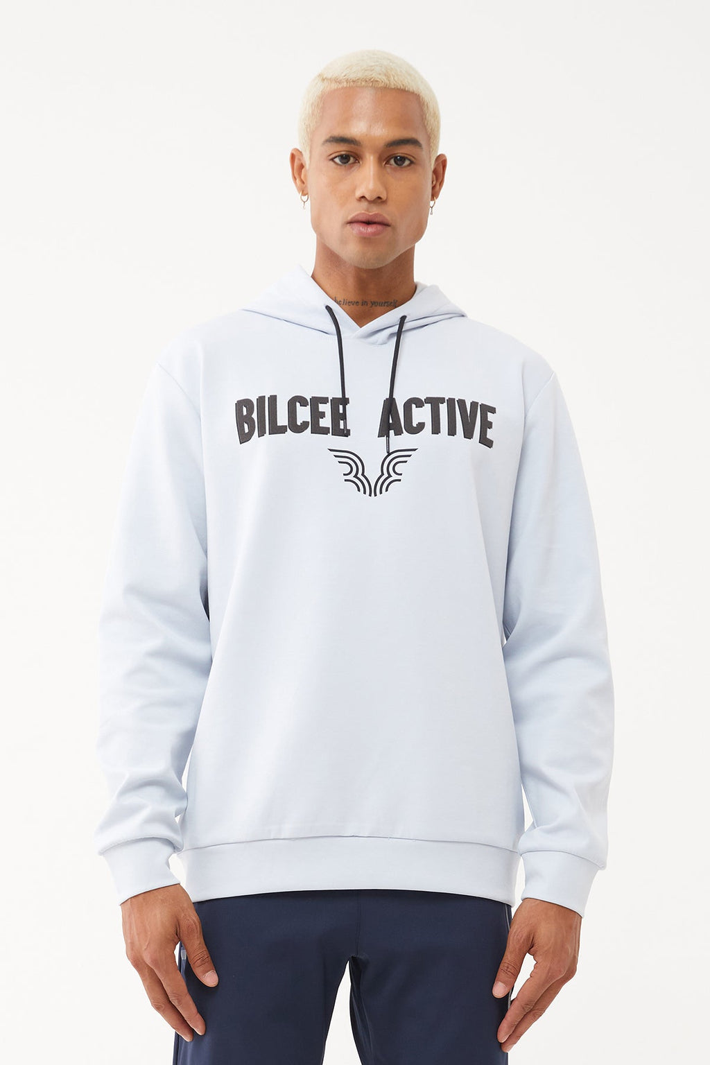 Men's Front Flock Printed Hoodie