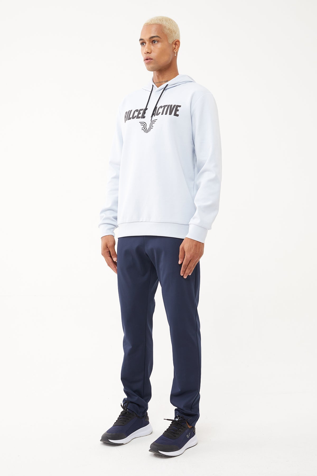 Men's Front Flock Printed Hoodie