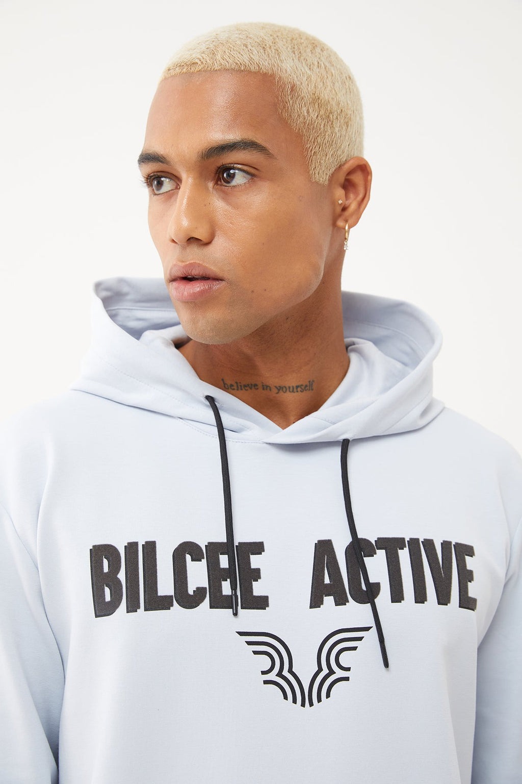 Men's Front Flock Printed Hoodie