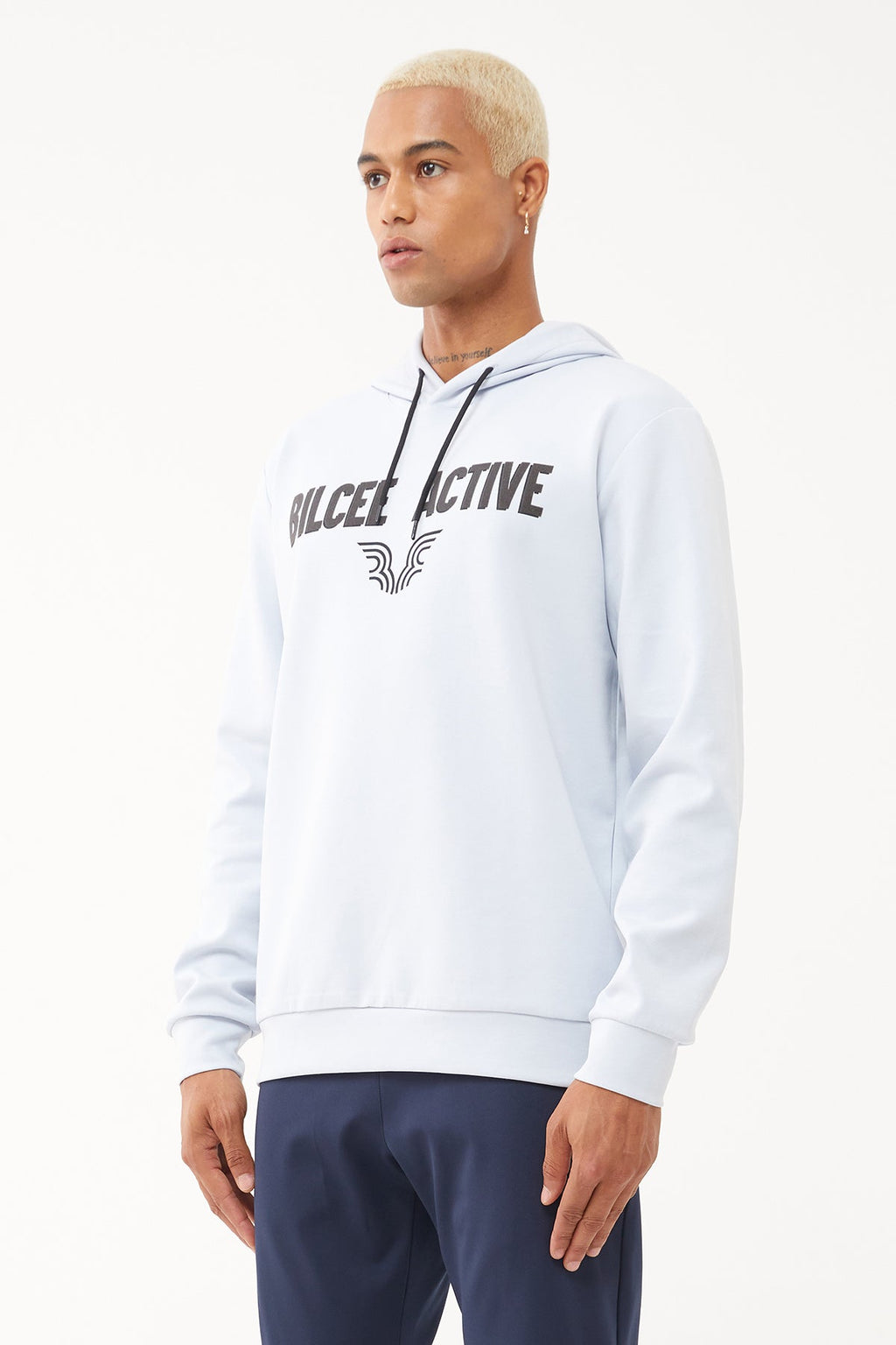 Men's Front Flock Printed Hoodie