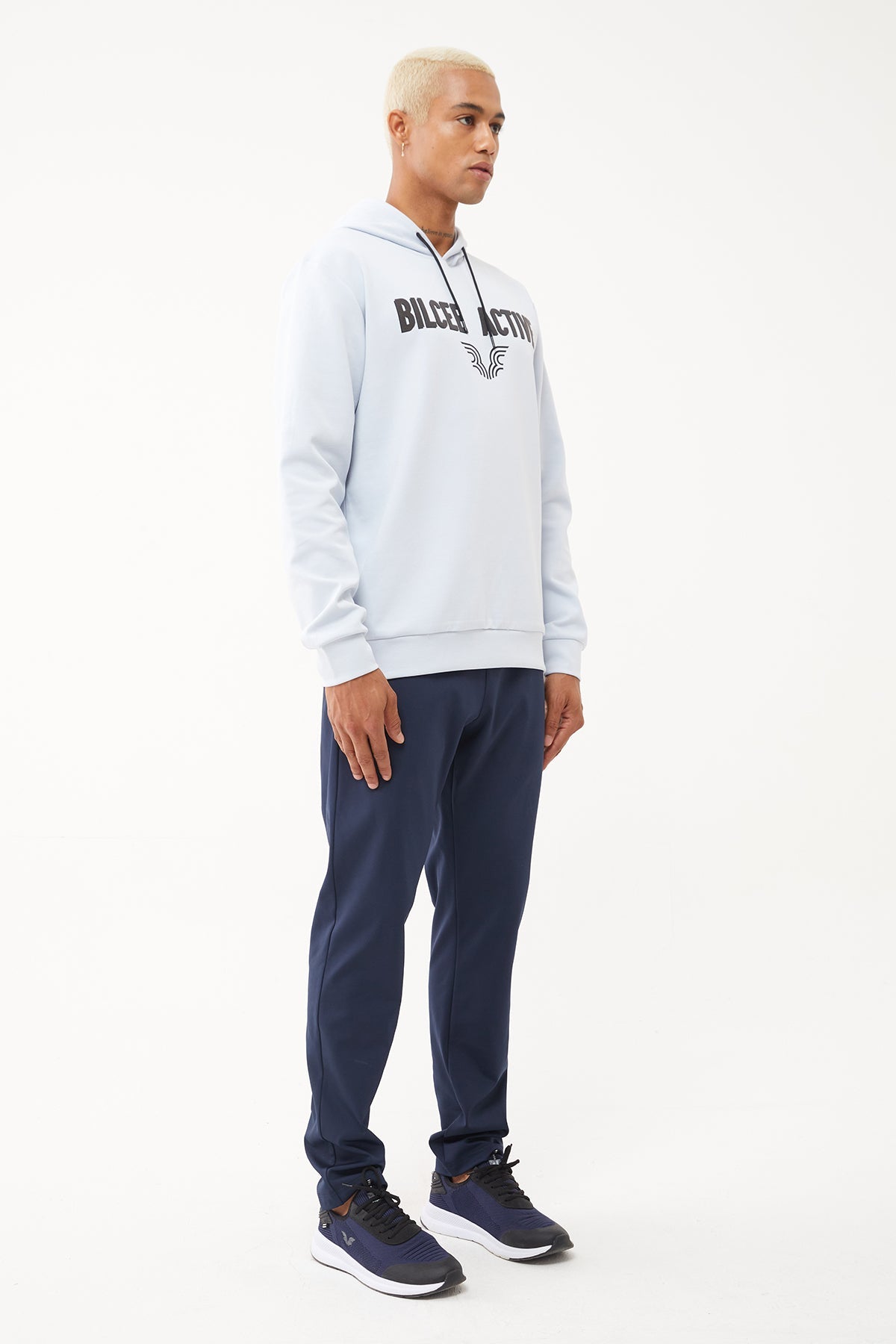 Men's Front Flock Printed Hoodie