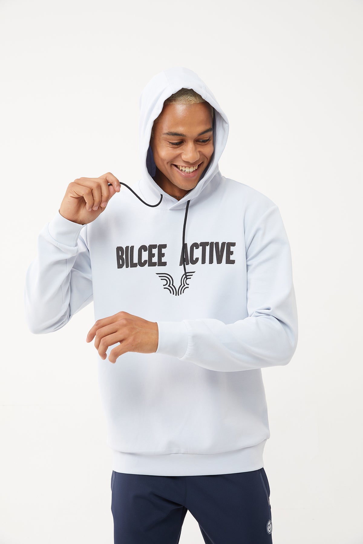 Men's Front Flock Printed Hoodie
