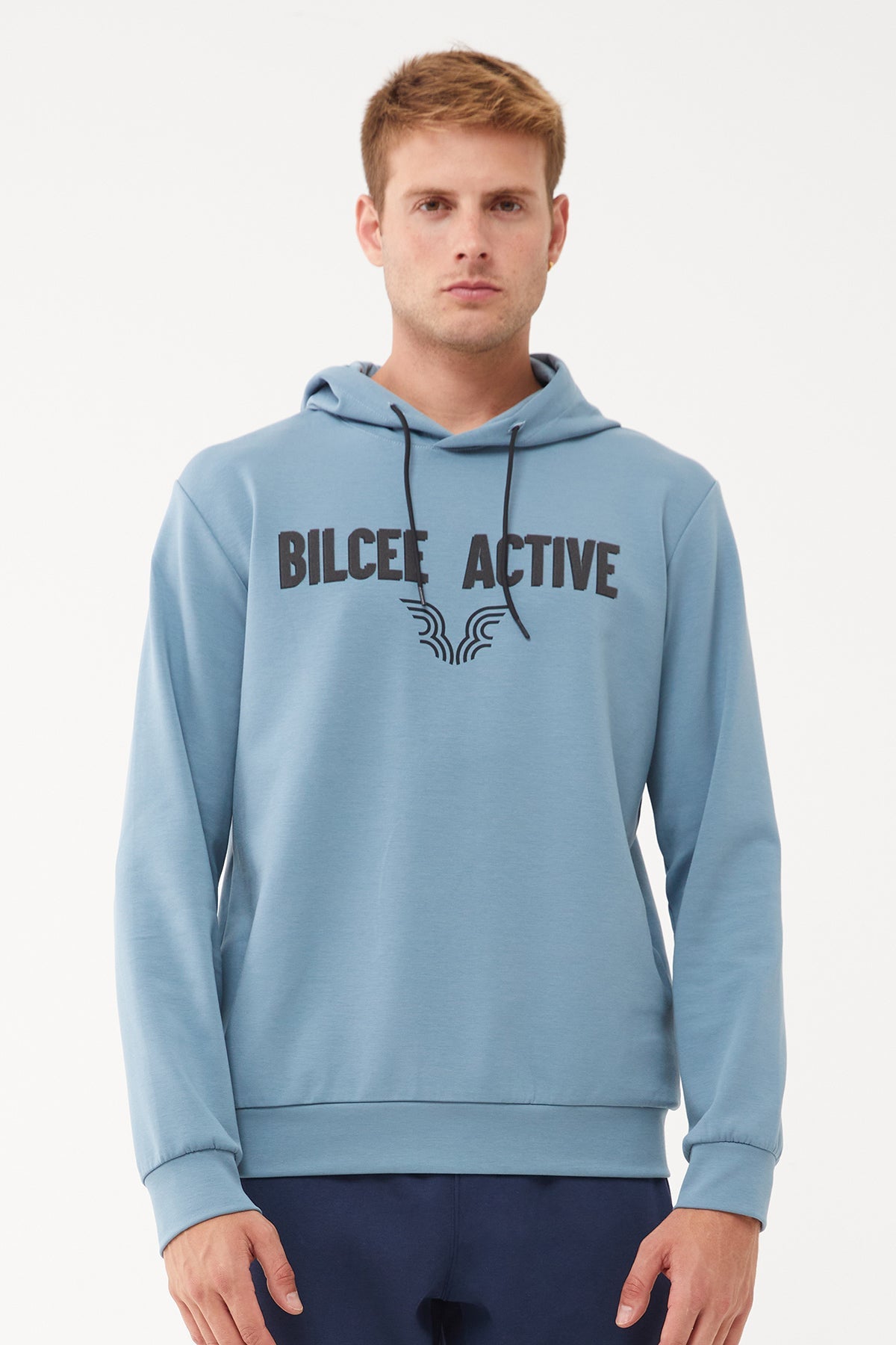 Men's Front Flock Printed Hoodie