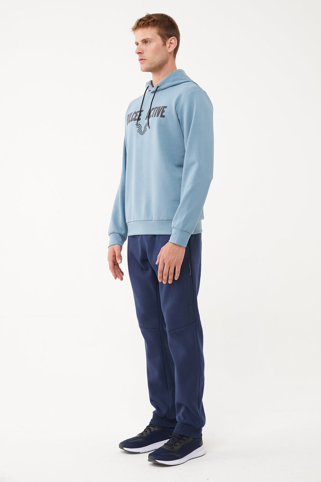 Men's Front Flock Printed Hoodie