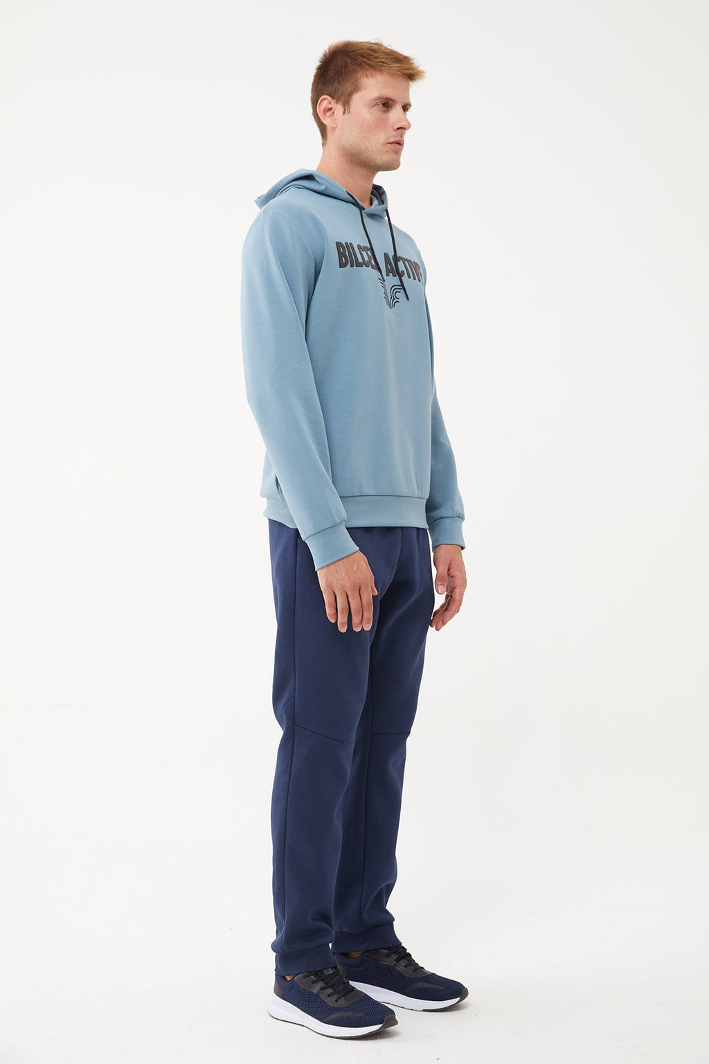 Men's Front Flock Printed Hoodie