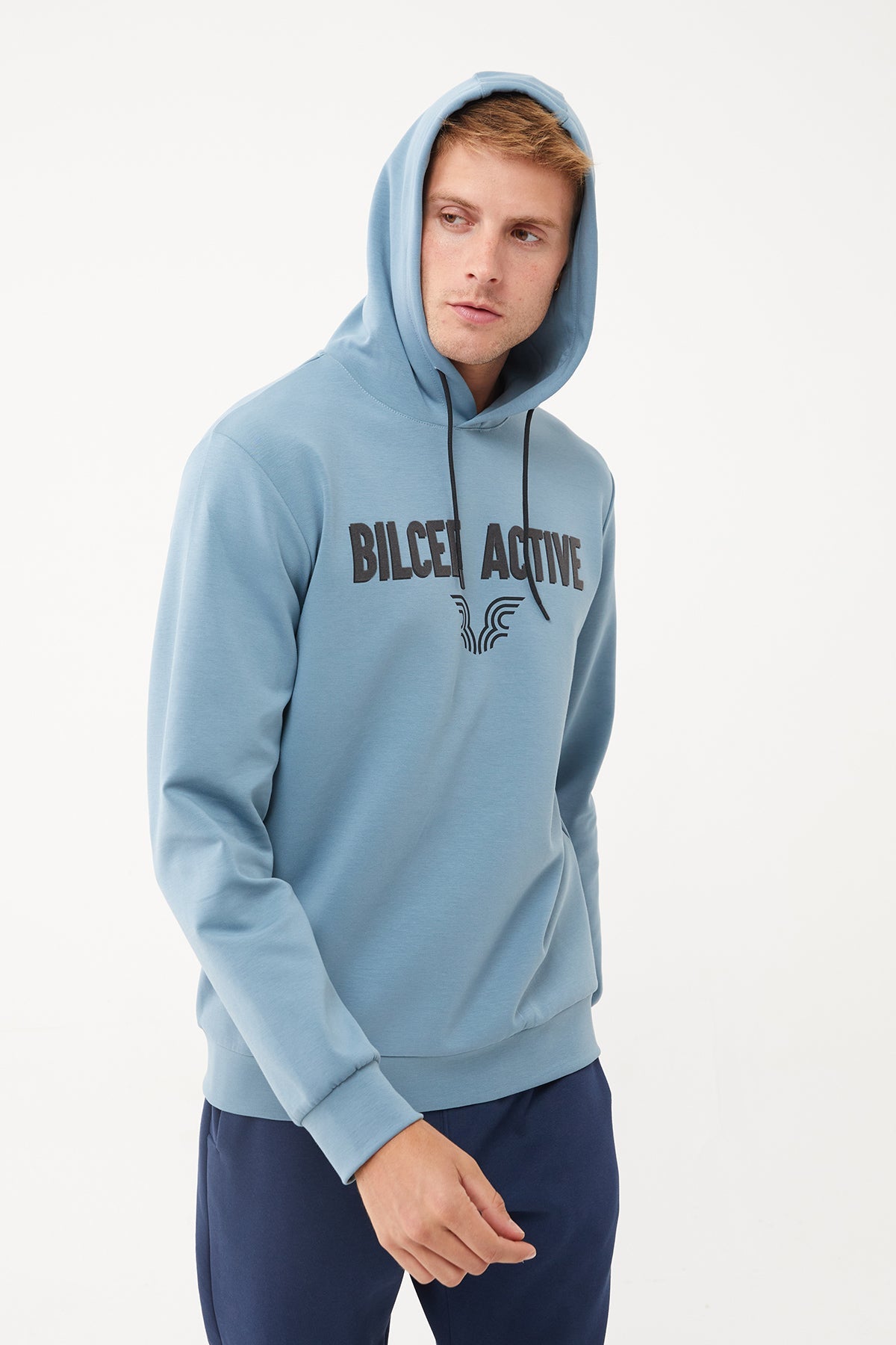 Men's Front Flock Printed Hoodie