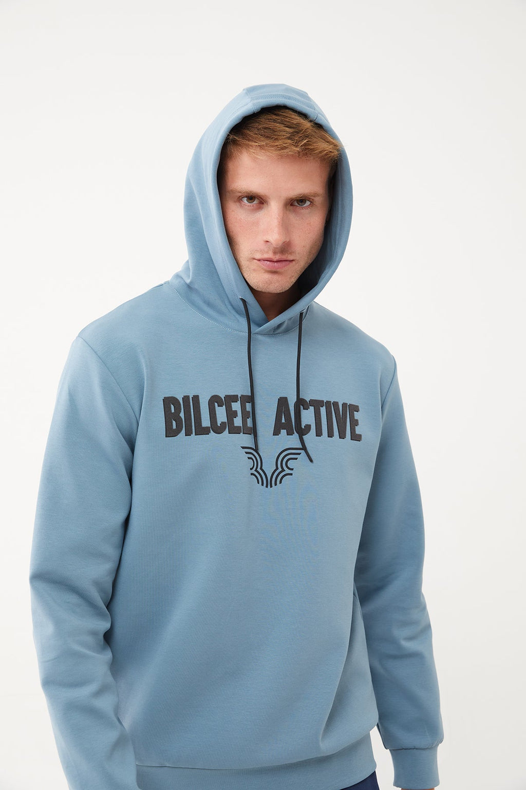 Men's Front Flock Printed Hoodie