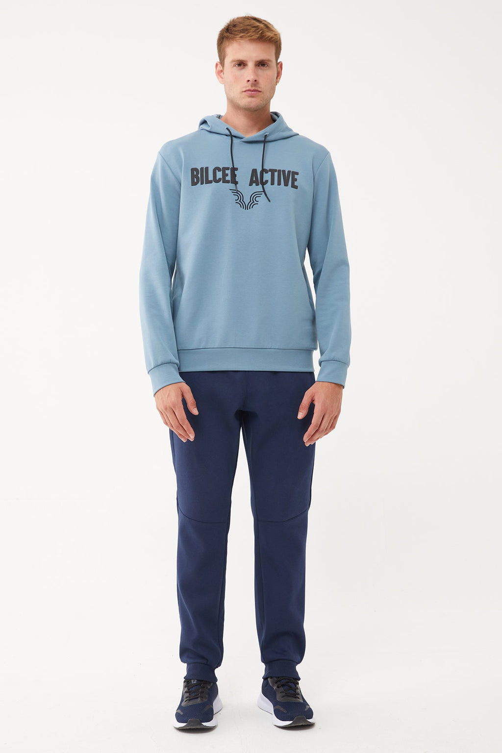 Men's Front Flock Printed Hoodie