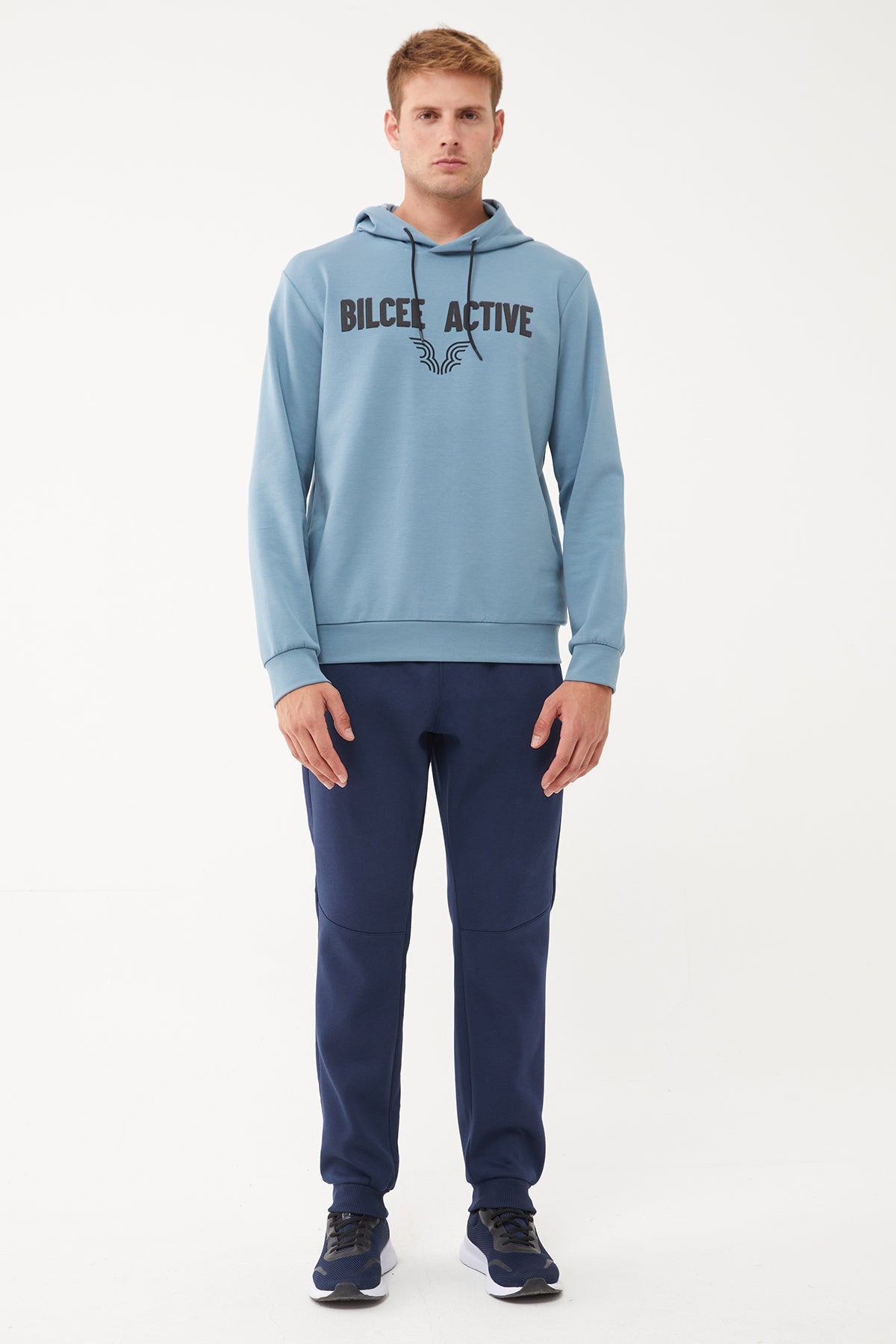 Men's Front Flock Printed Hoodie
