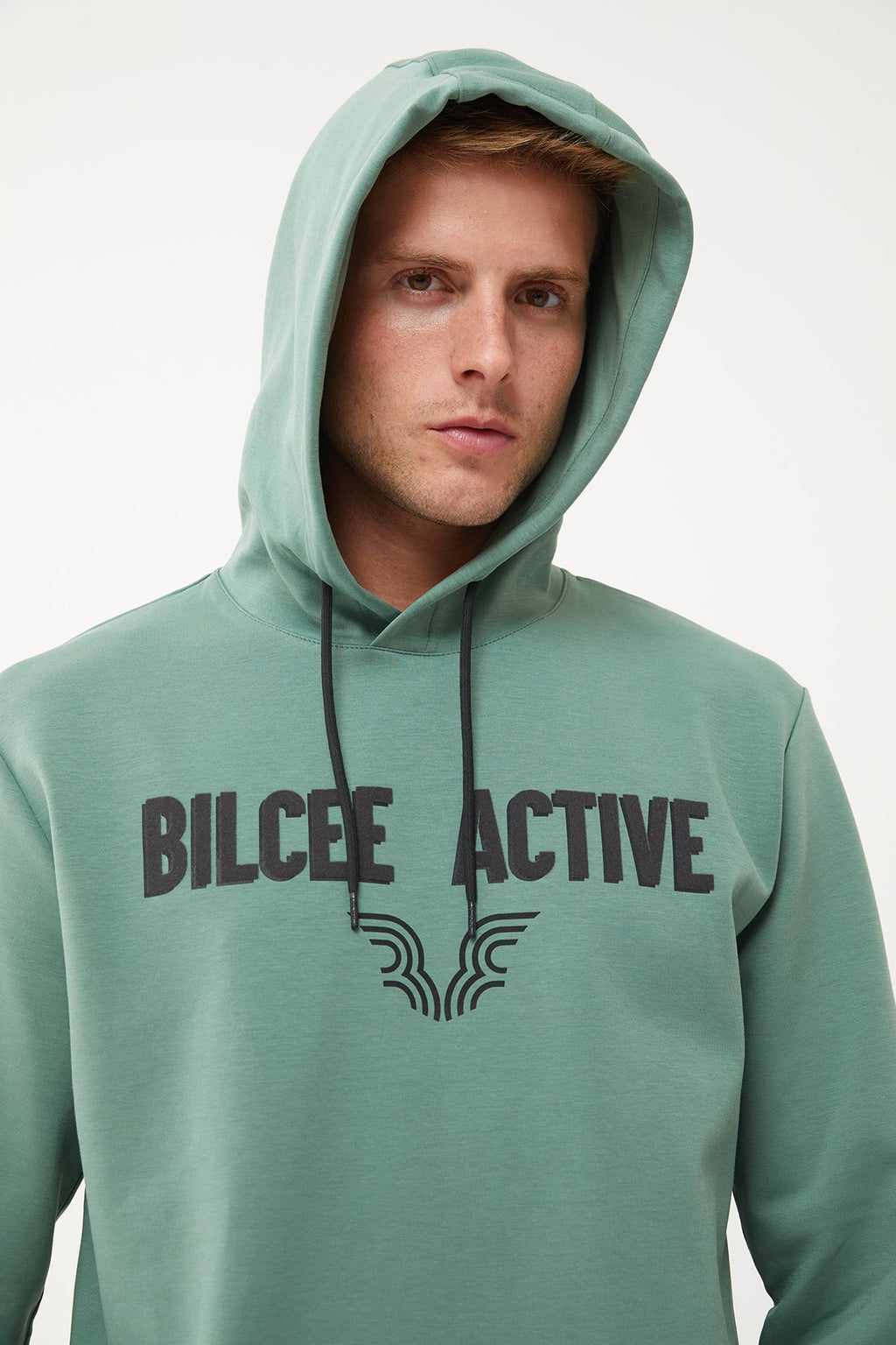 Men's Front Flock Printed Hoodie