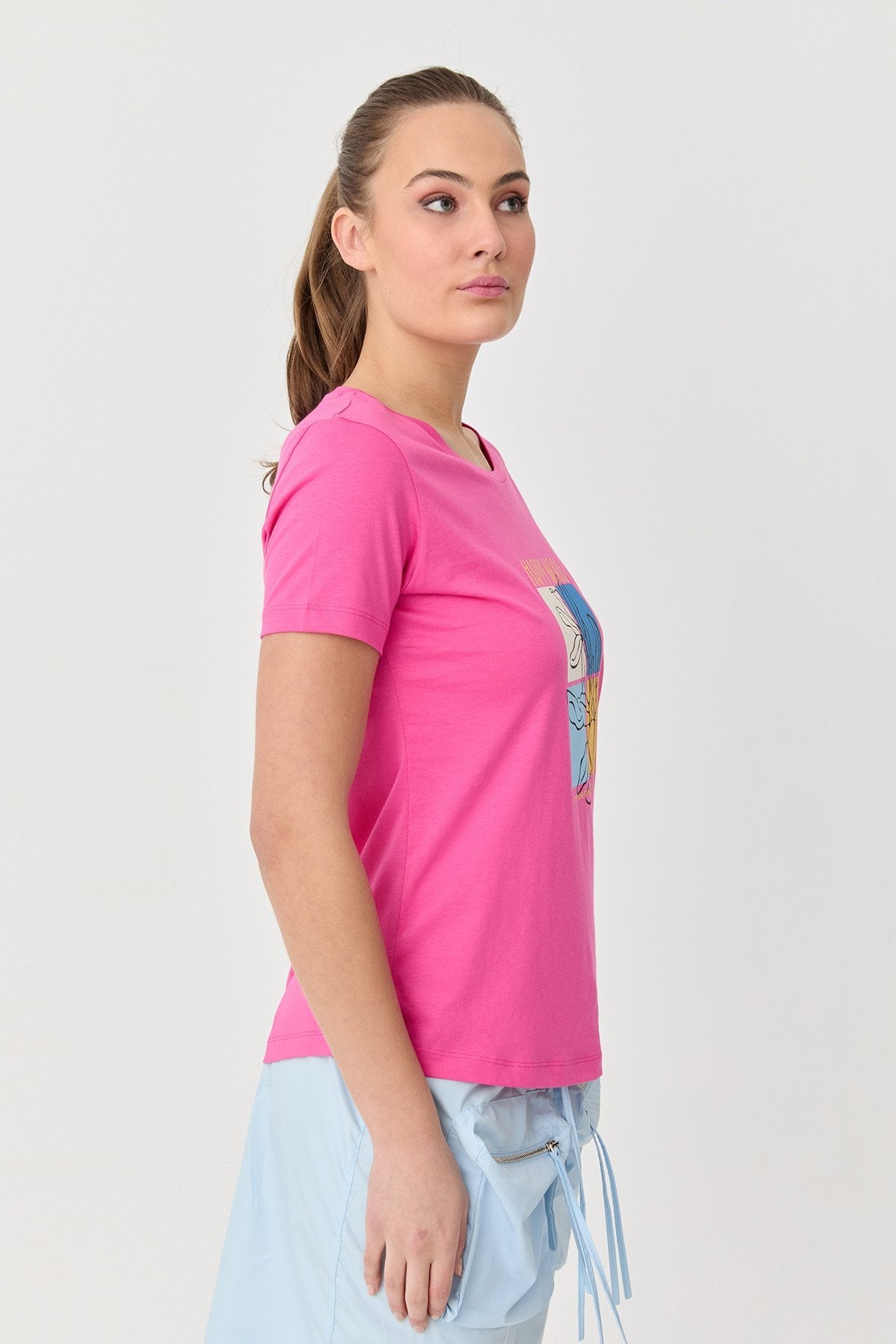 Women's Cotton Printed T-Shirt