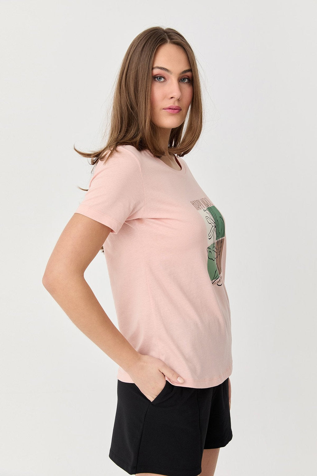 Women's Cotton Printed T-Shirt