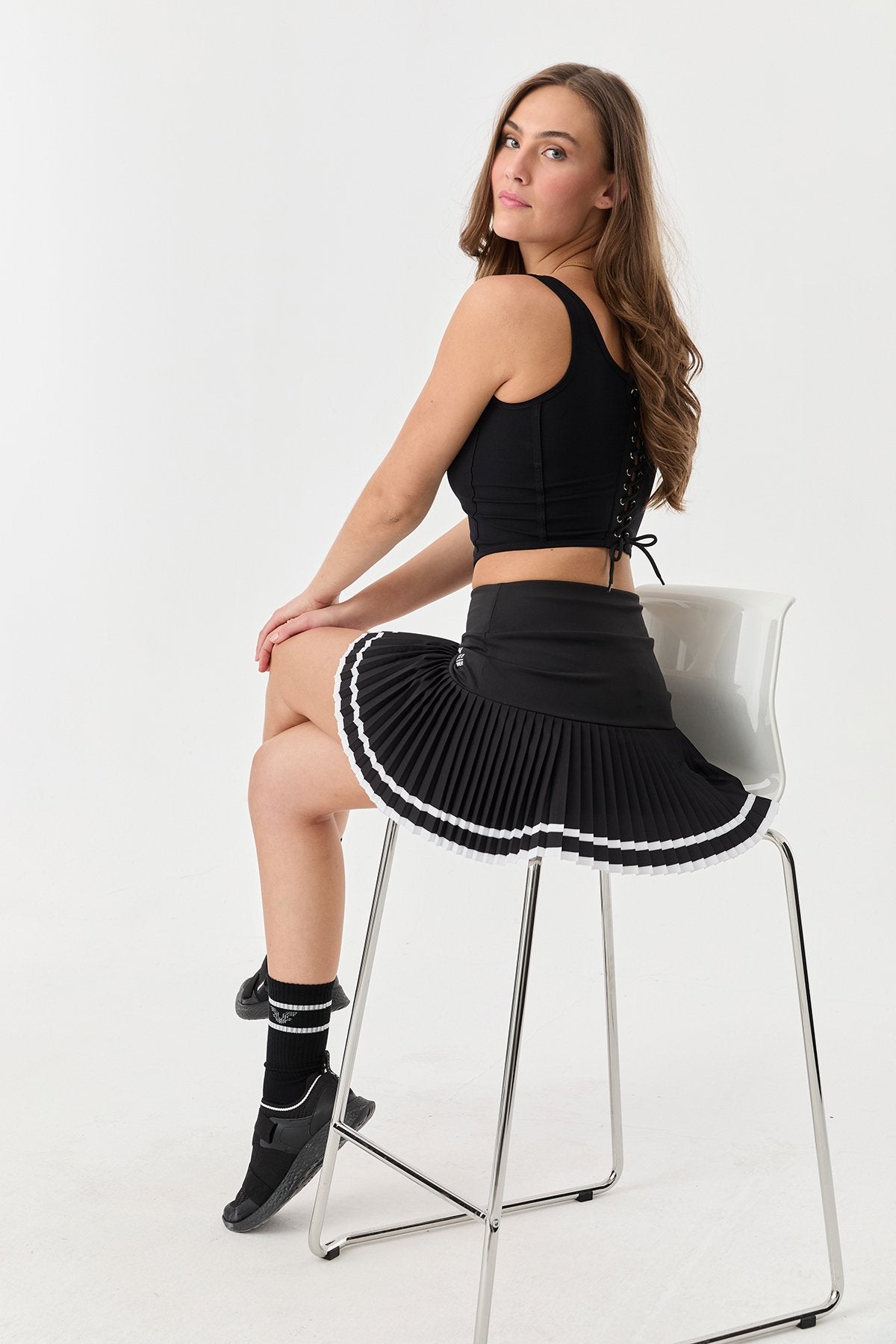 Women's Crop Athlet Wıth Strıngs On The Back
