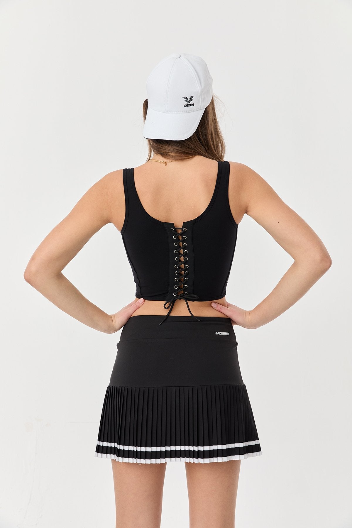 Women's Crop Athlet Wıth Strıngs On The Back
