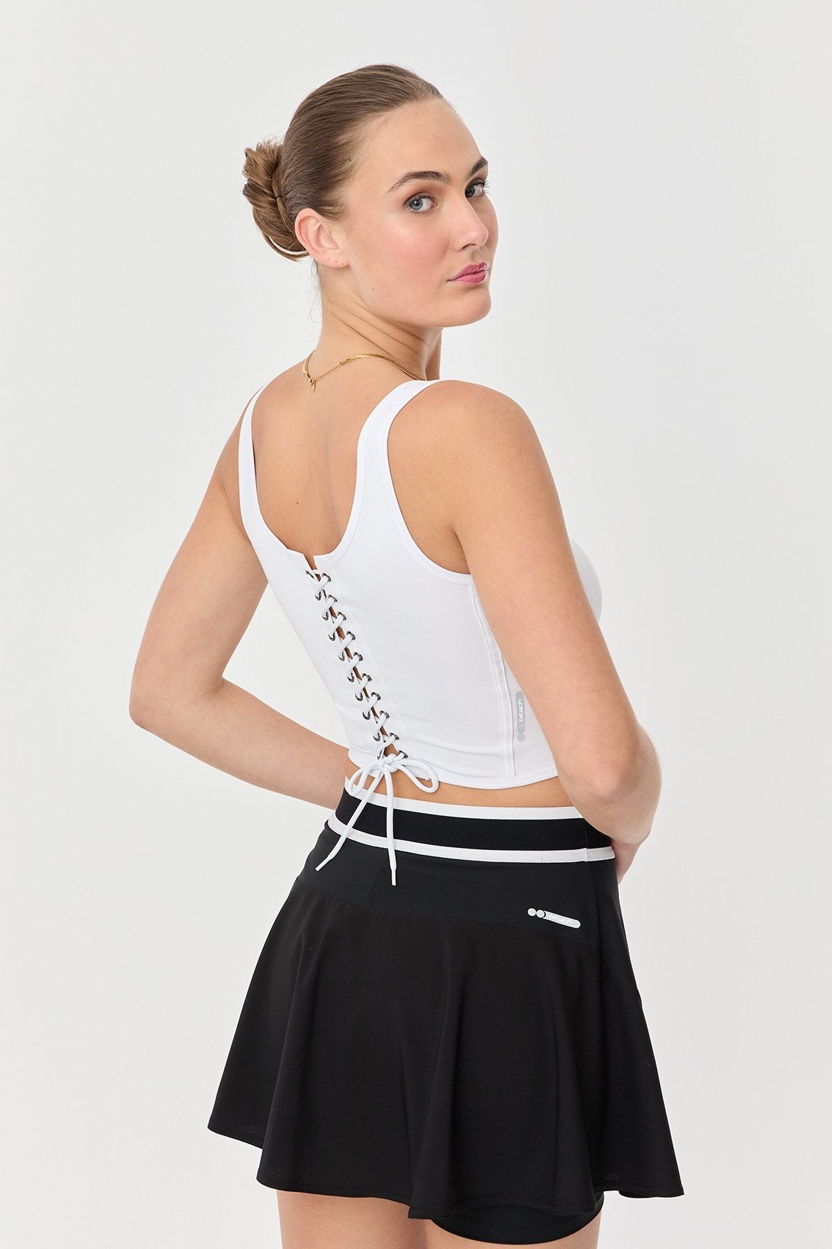 Women's Crop Athlet Wıth Strıngs On The Back