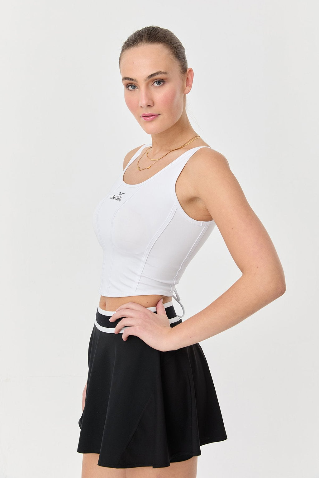 Women's Crop Athlet Wıth Strıngs On The Back