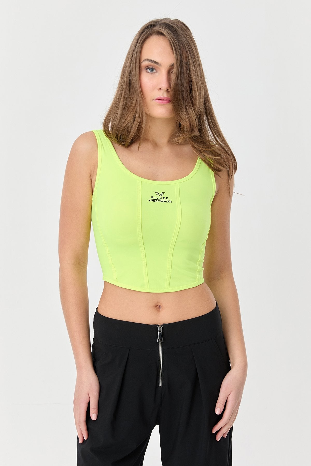 Women's Crop Athlet Wıth Strıngs On The Back