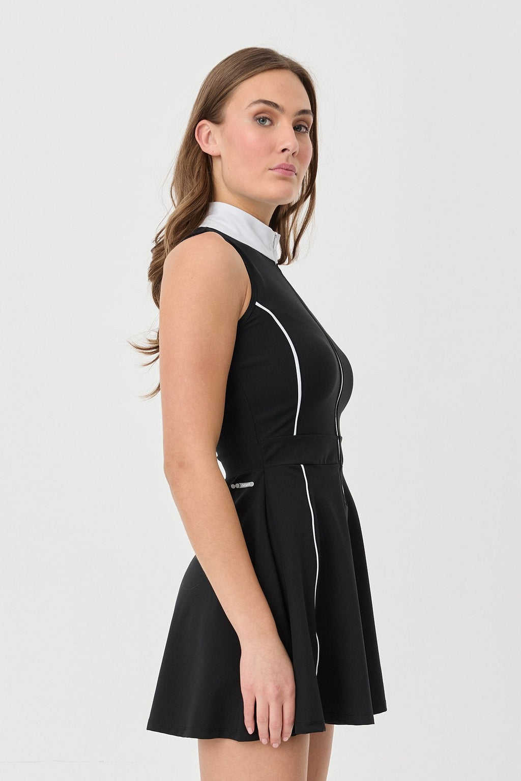 Women's Front Zipper Swimming Tennis Tights Dress