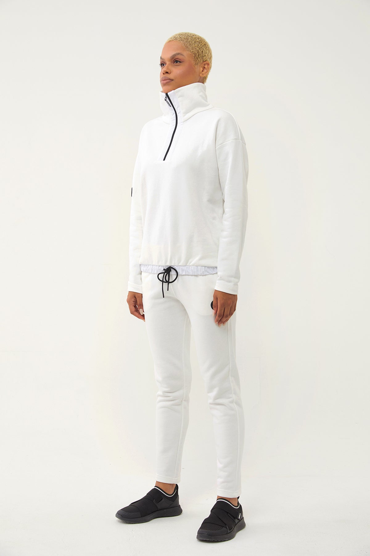 Women's Half Zipper Hoodie Tracksuit