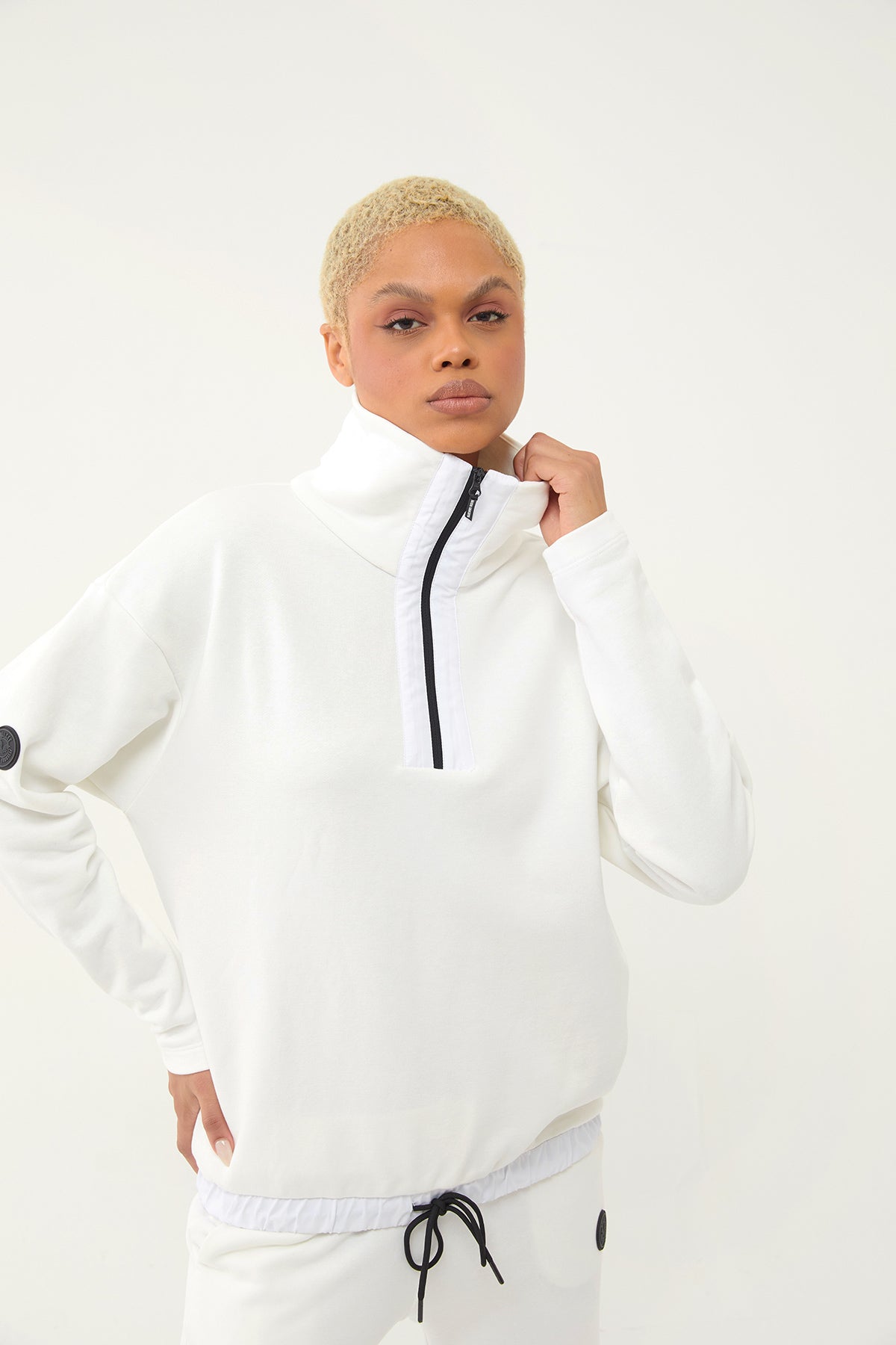 Women's Half Zipper Hoodie Tracksuit