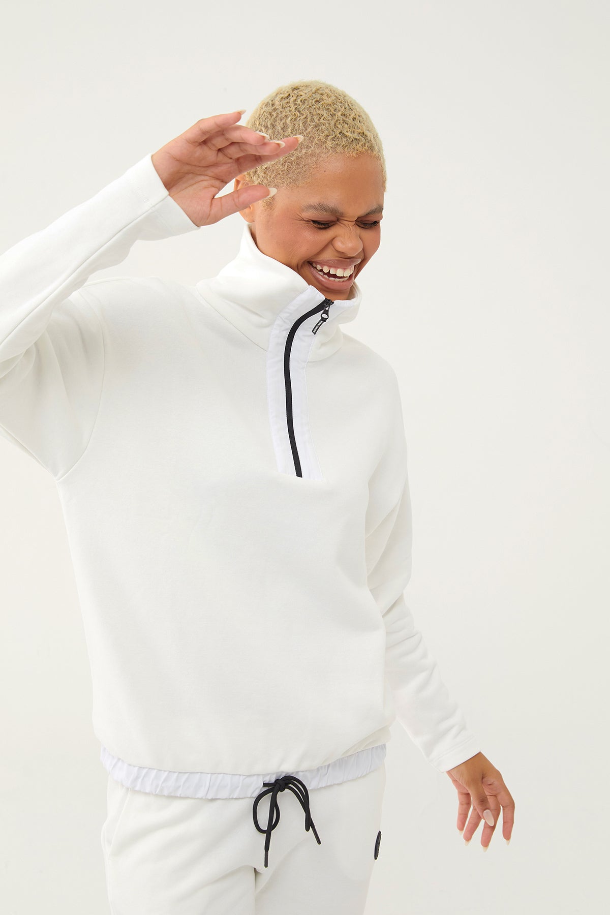 Women's Half Zipper Hoodie Tracksuit