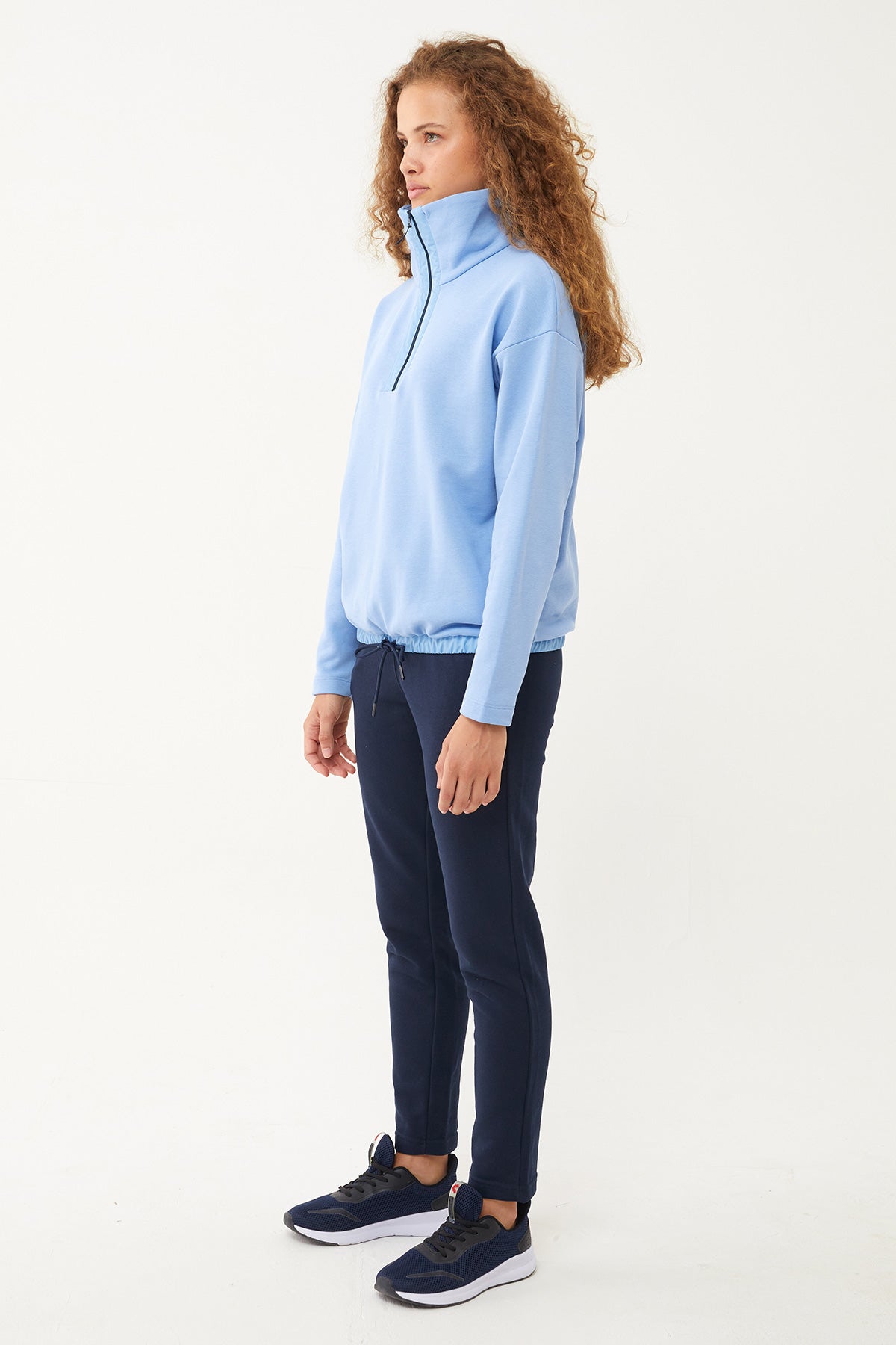 Women's Half Zipper Hoodie Tracksuit