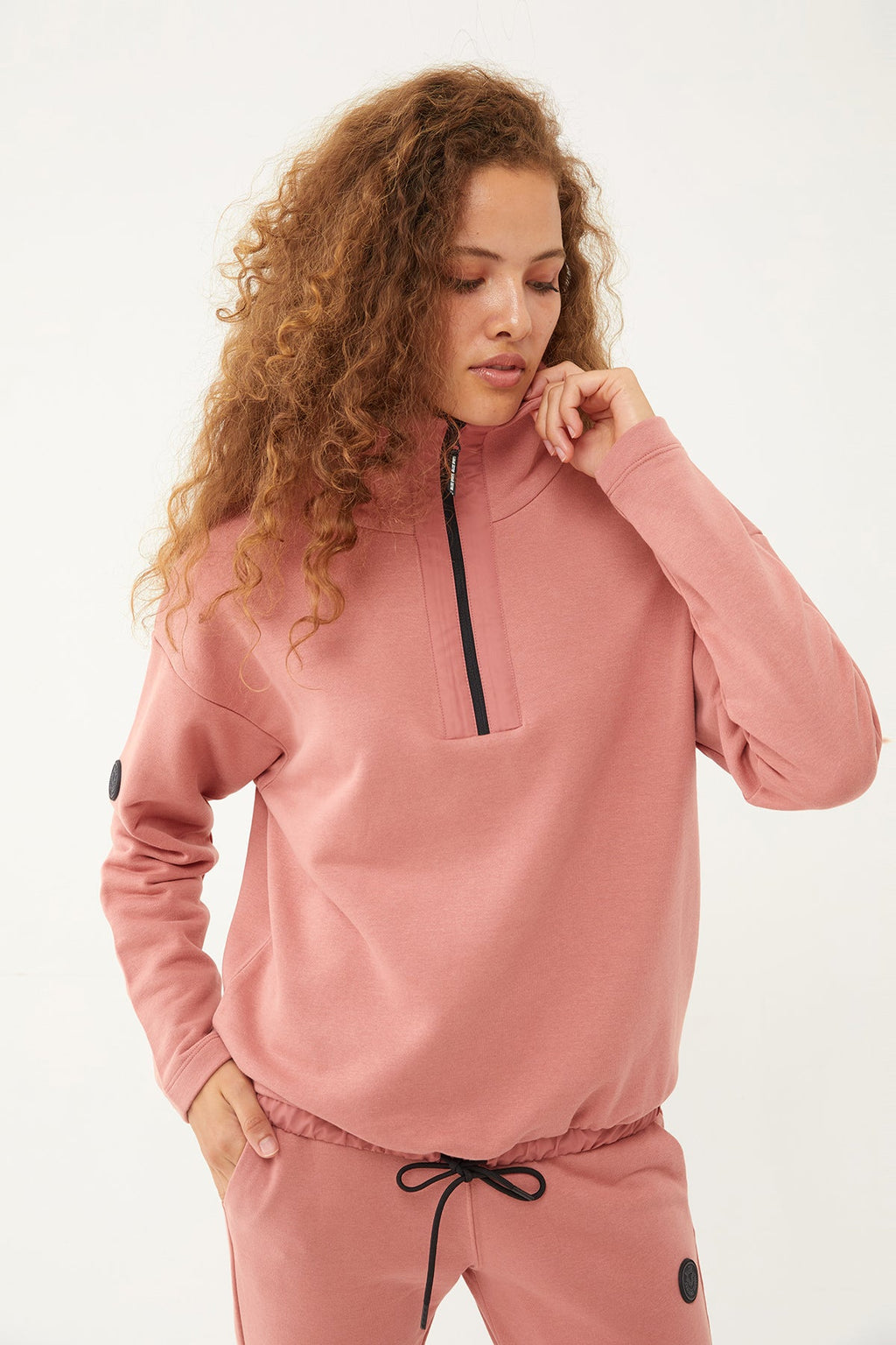 Women's Half Zipper Hoodie Tracksuit