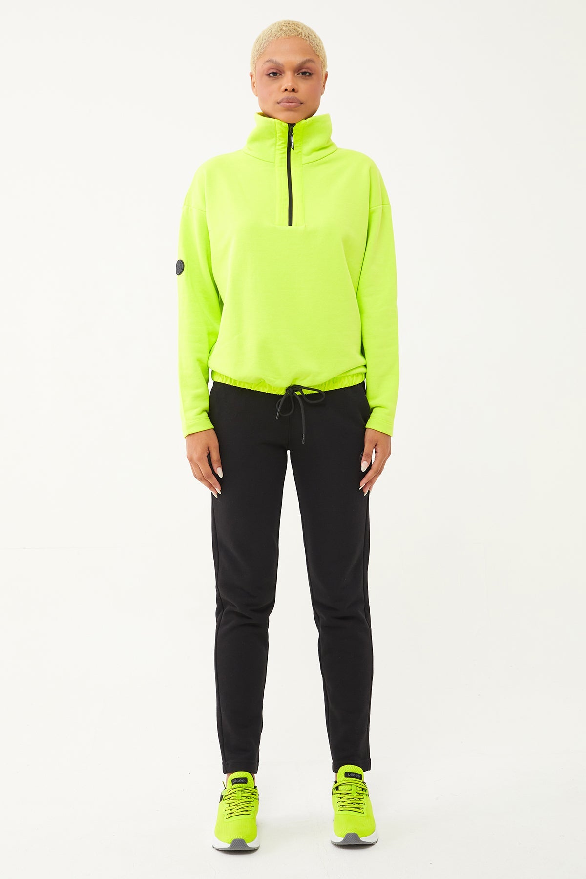 Women's Half Zipper Hoodie Tracksuit