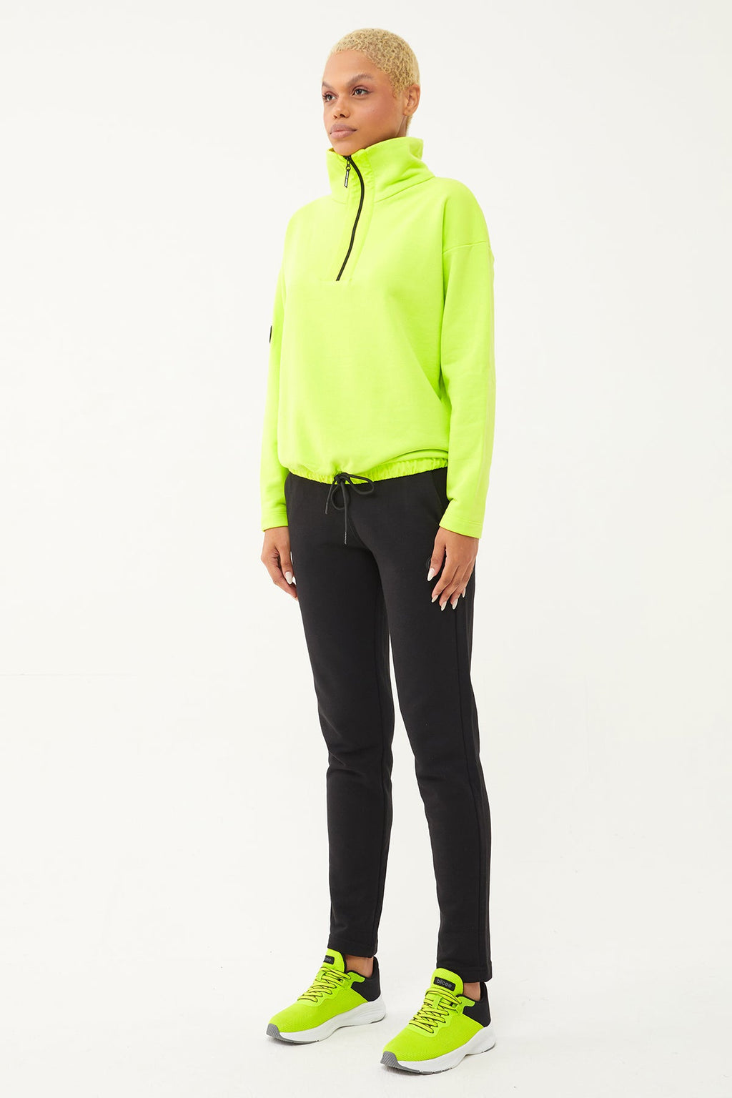 Women's Half Zipper Hoodie Tracksuit