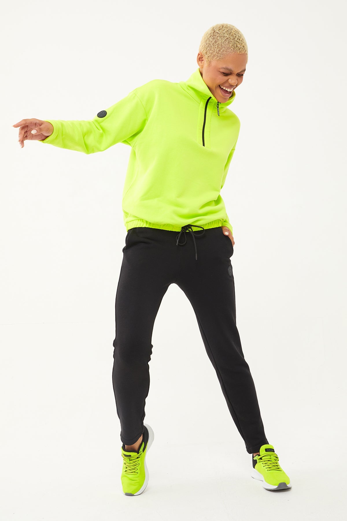 Women's Half Zipper Hoodie Tracksuit