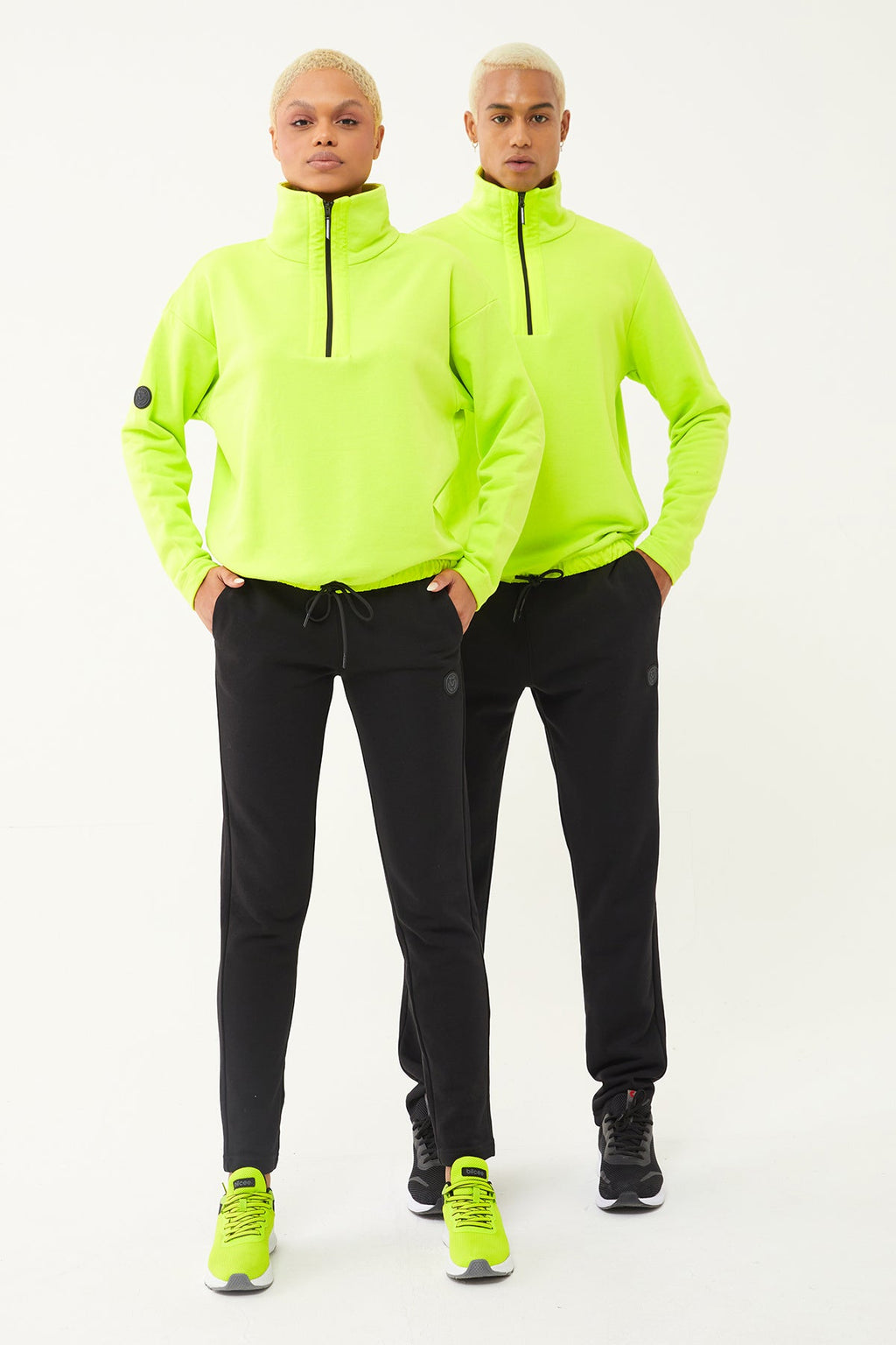 Women's Half Zipper Hoodie Tracksuit