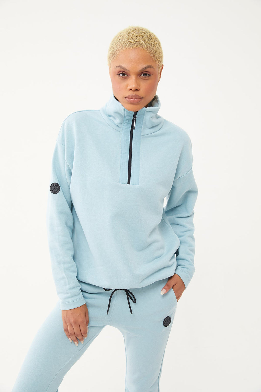 Women's Half Zipper Hoodie Tracksuit
