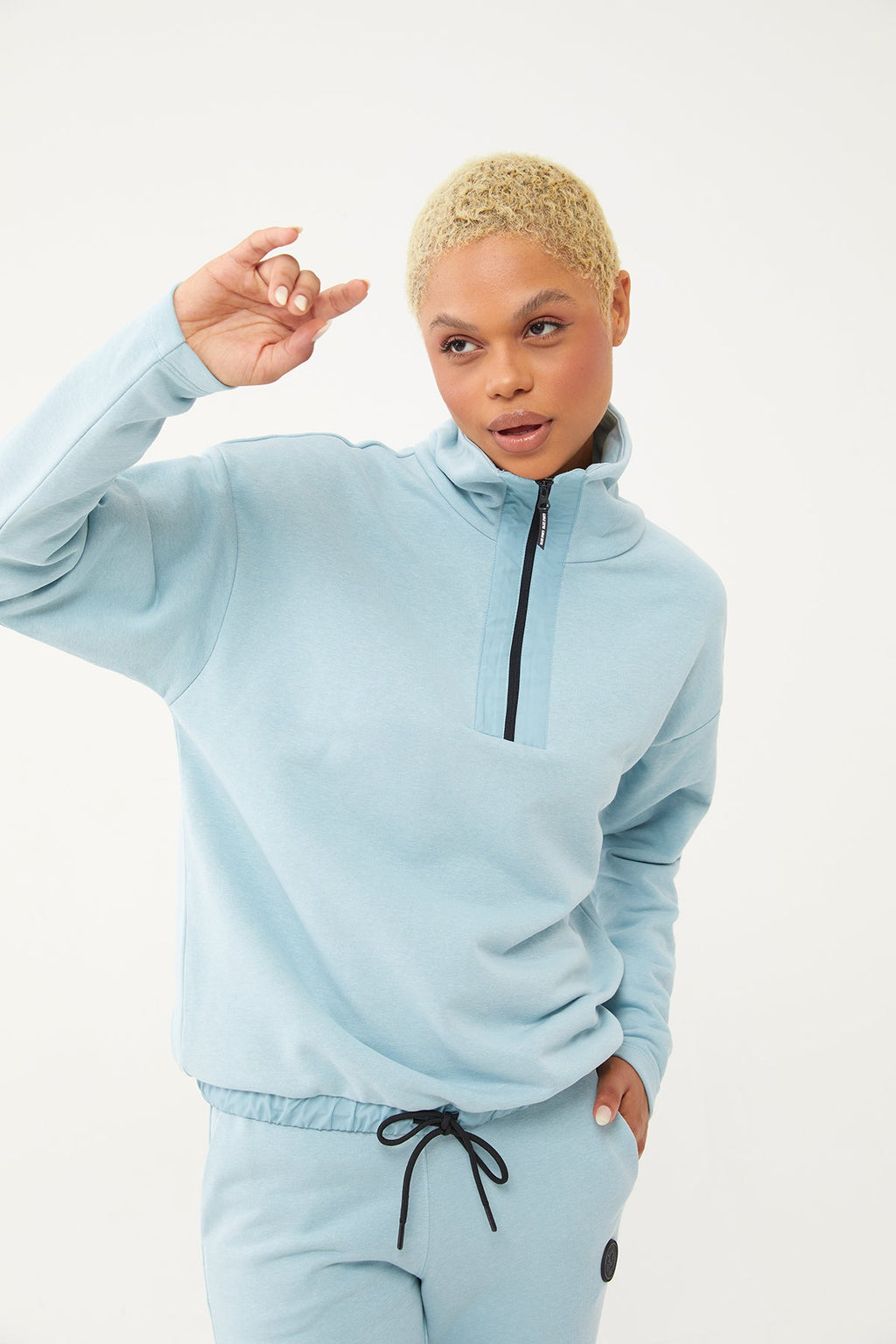 Women's Half Zipper Hoodie Tracksuit