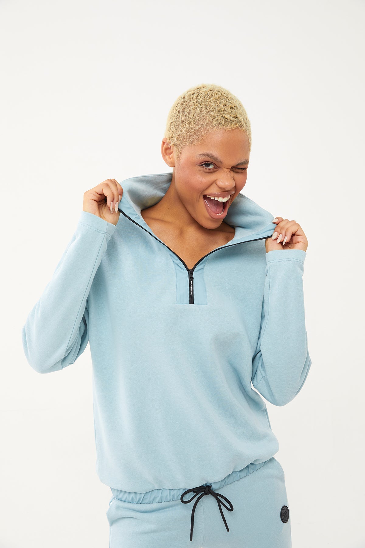 Women's Half Zipper Hoodie Tracksuit