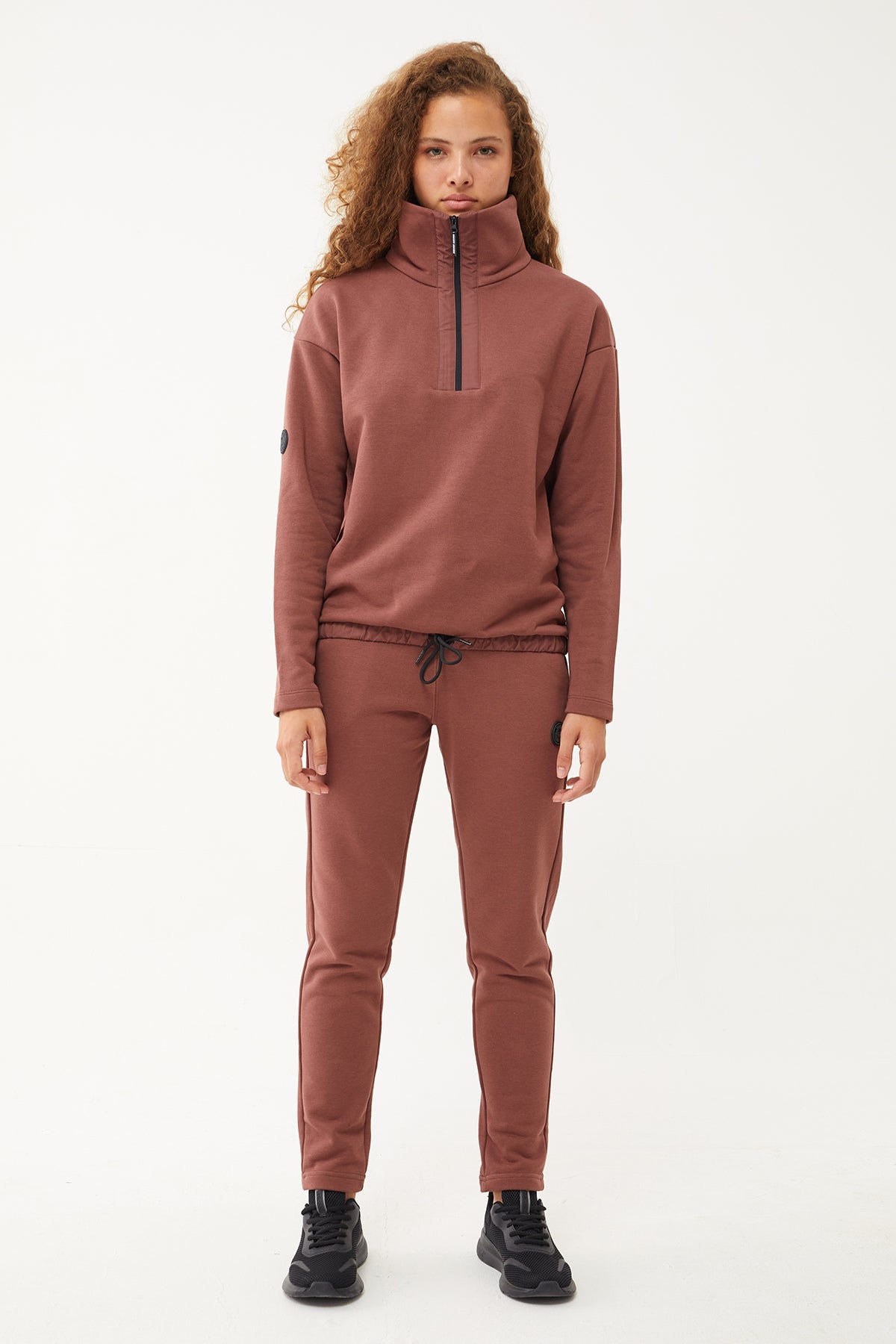 Women's Half Zipper Hoodie Tracksuit