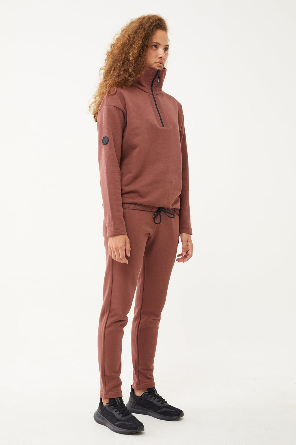 Women's Half Zipper Hoodie Tracksuit