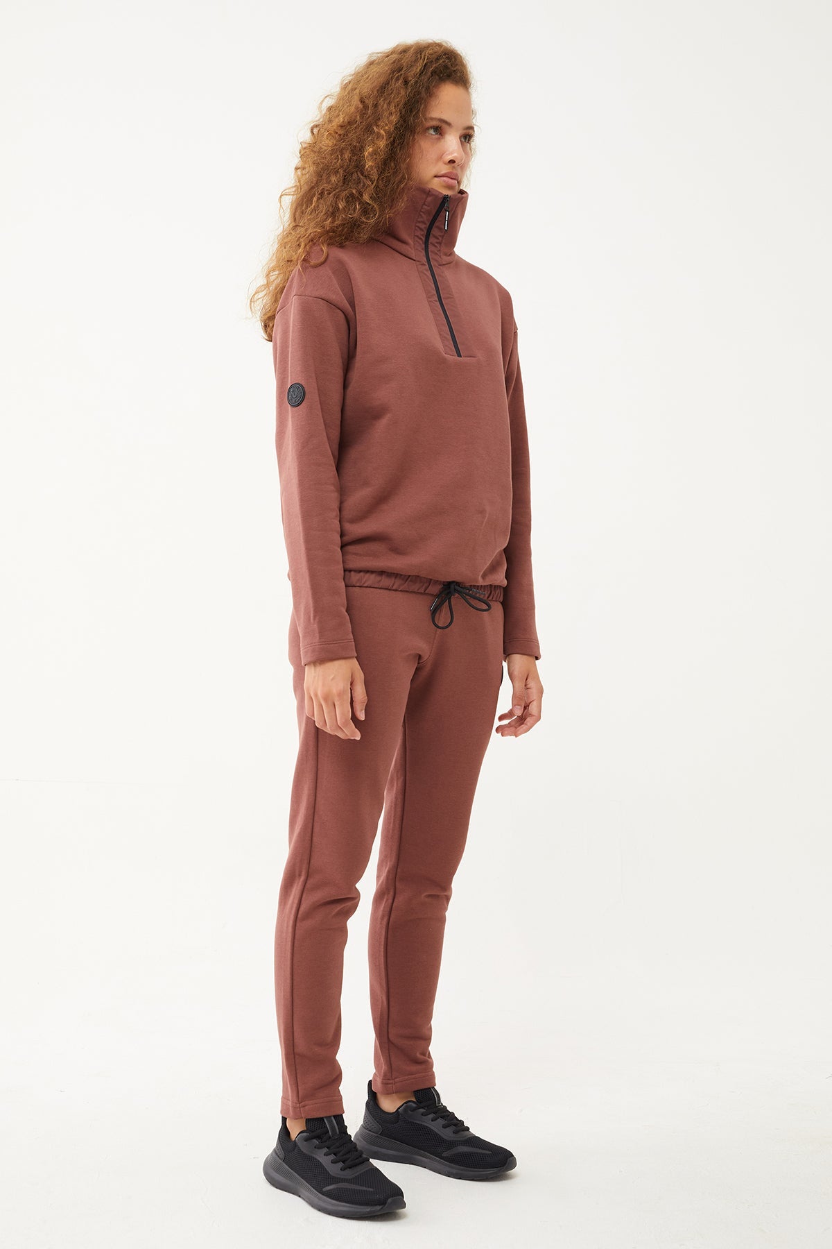 Women's Half Zipper Hoodie Tracksuit