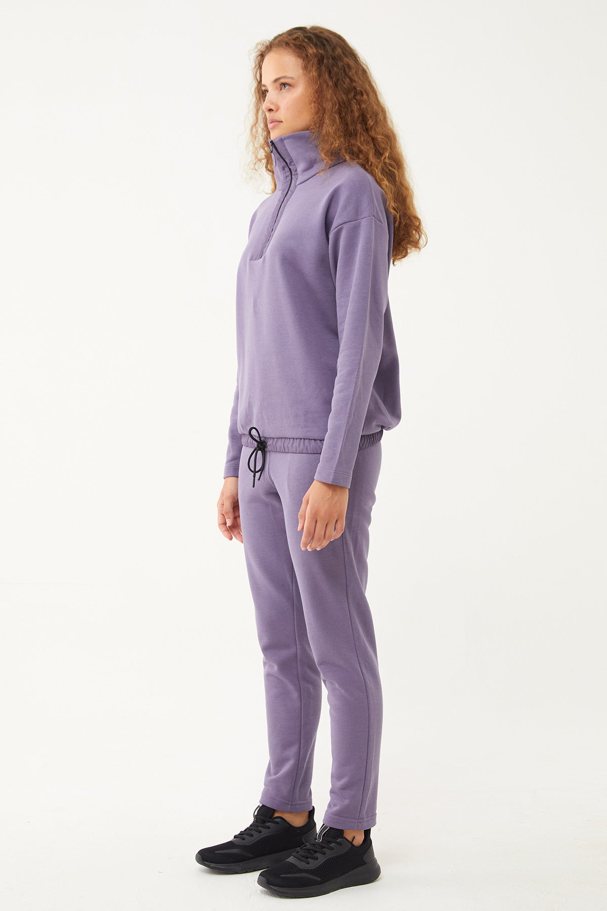 Women's Half Zipper Hoodie Tracksuit