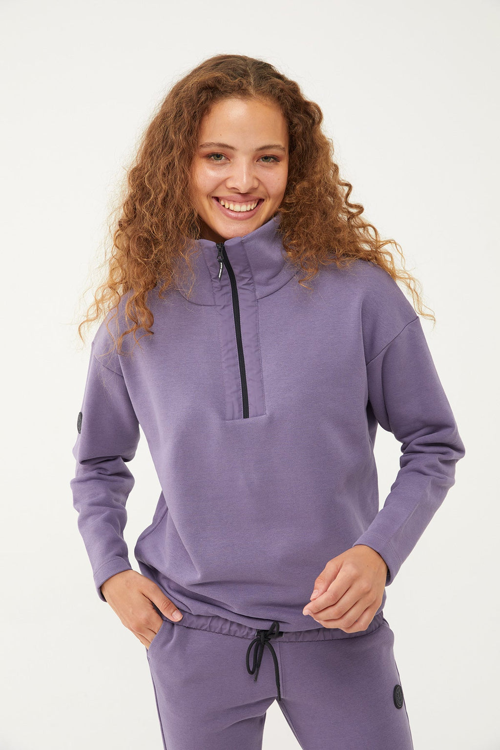 Women's Half Zipper Hoodie Tracksuit
