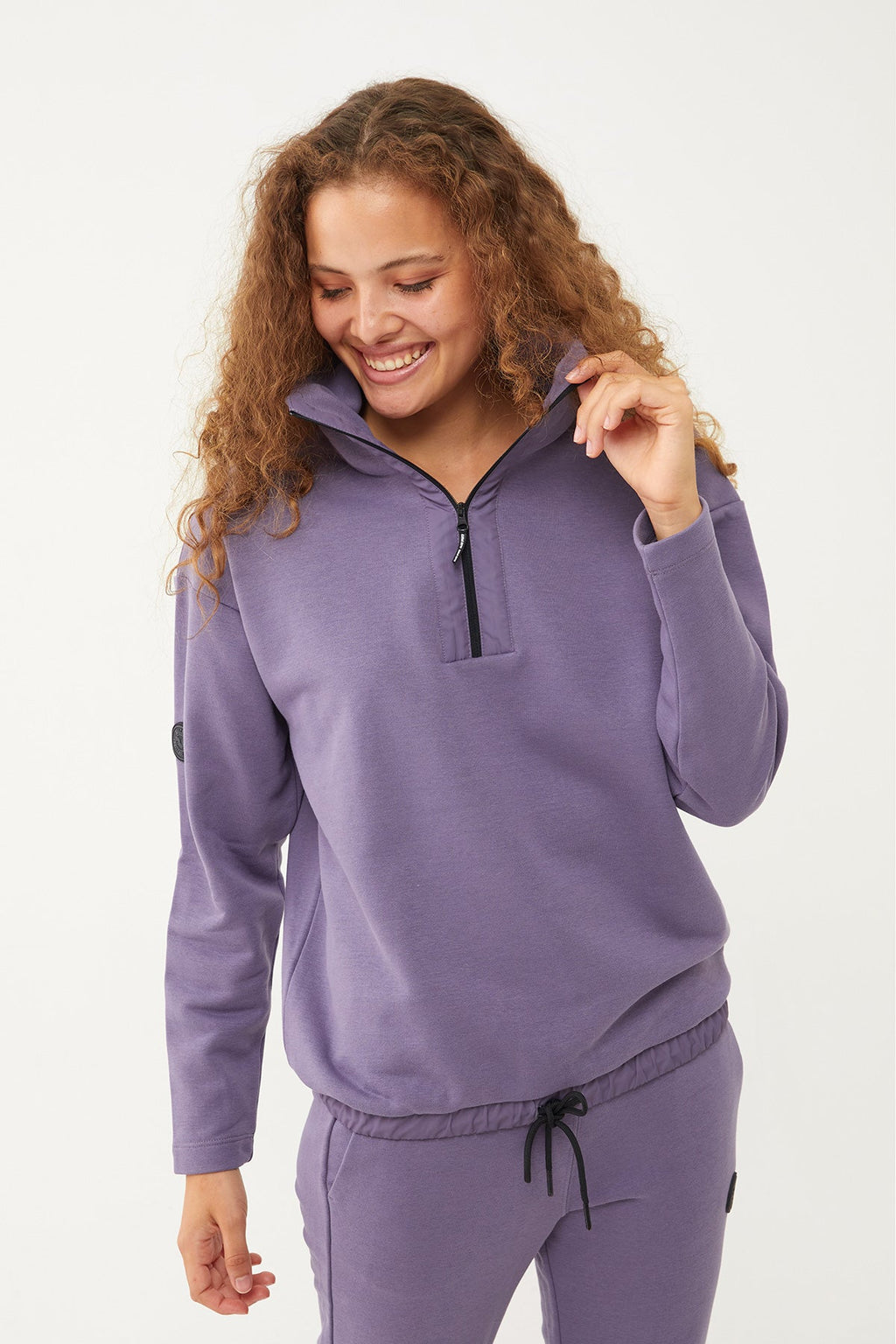 Women's Half Zipper Hoodie Tracksuit