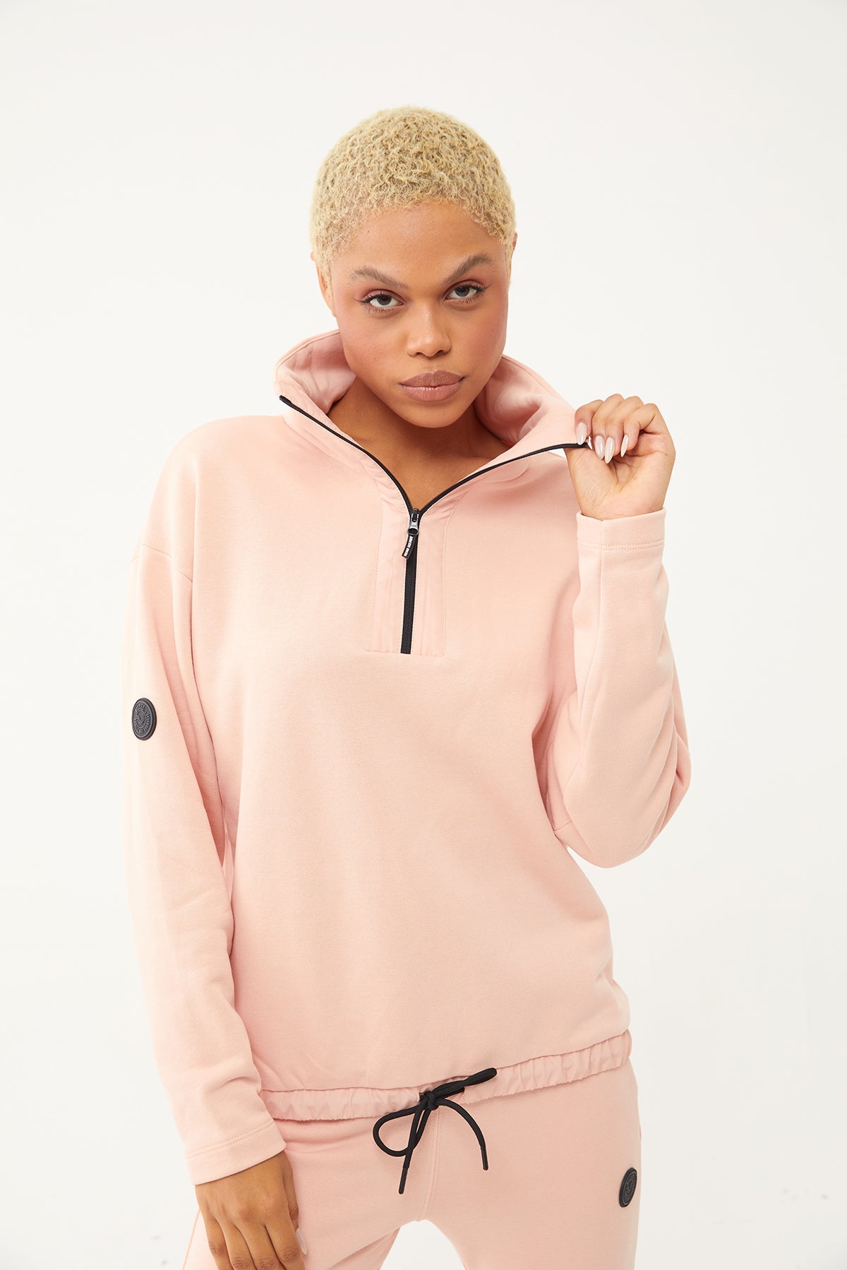 Women's Half Zipper Hoodie Tracksuit
