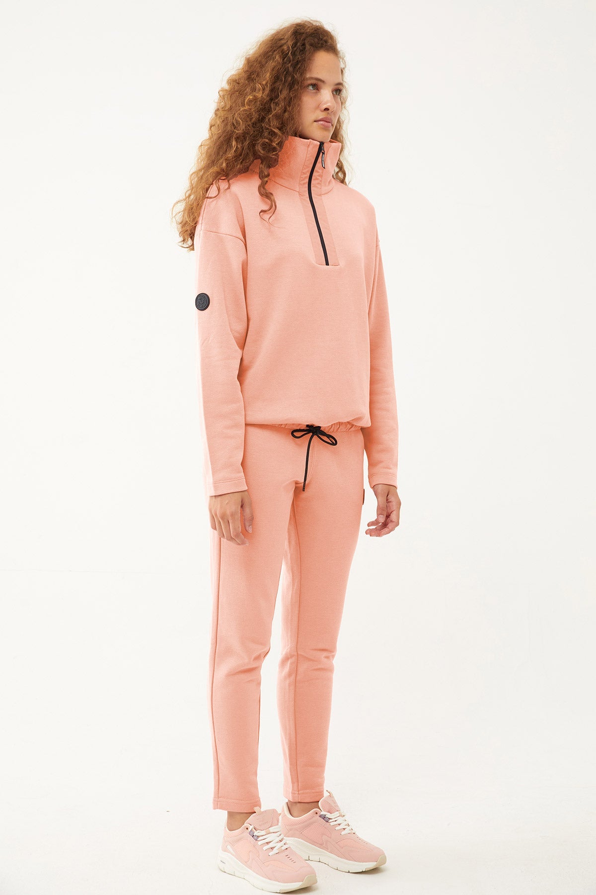 Women's Half Zipper Hoodie Tracksuit